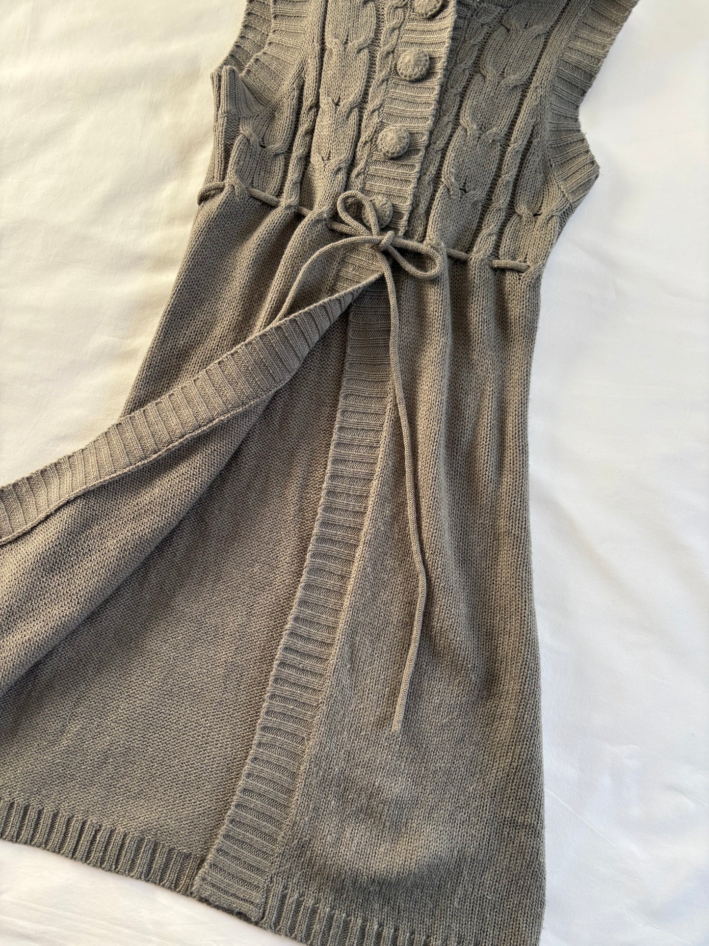Cable knit split dress | Size XS