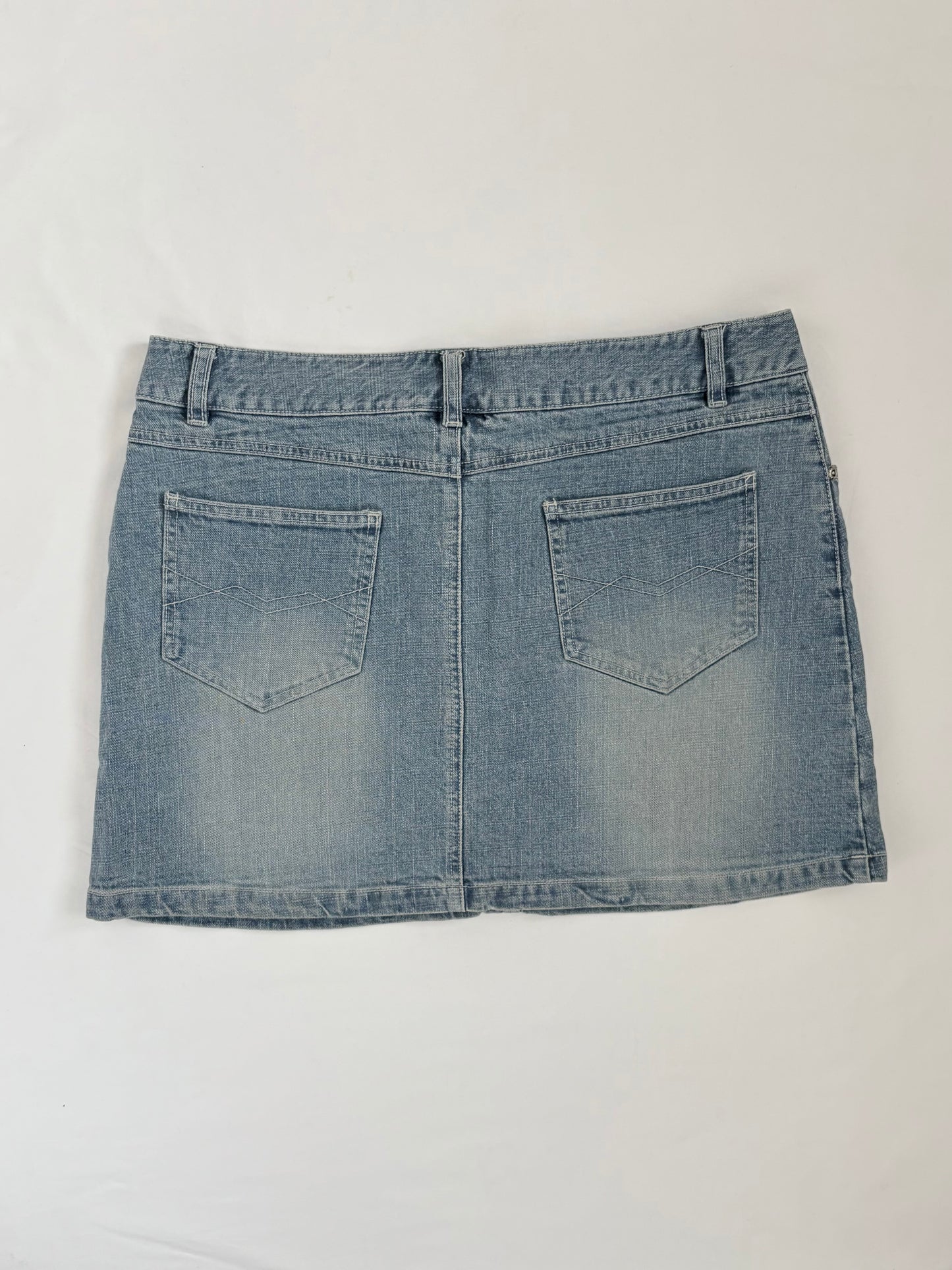 00’s Glassons embroidered denim skirt | Size 12