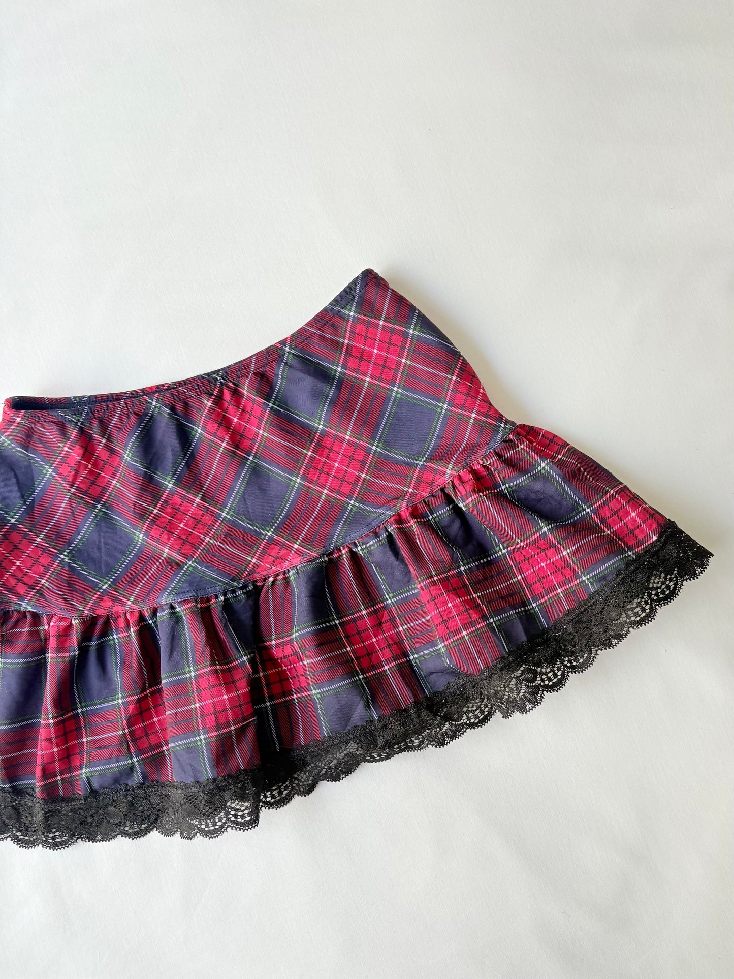 00’s Tartan micro mini skirt | Size 4-6