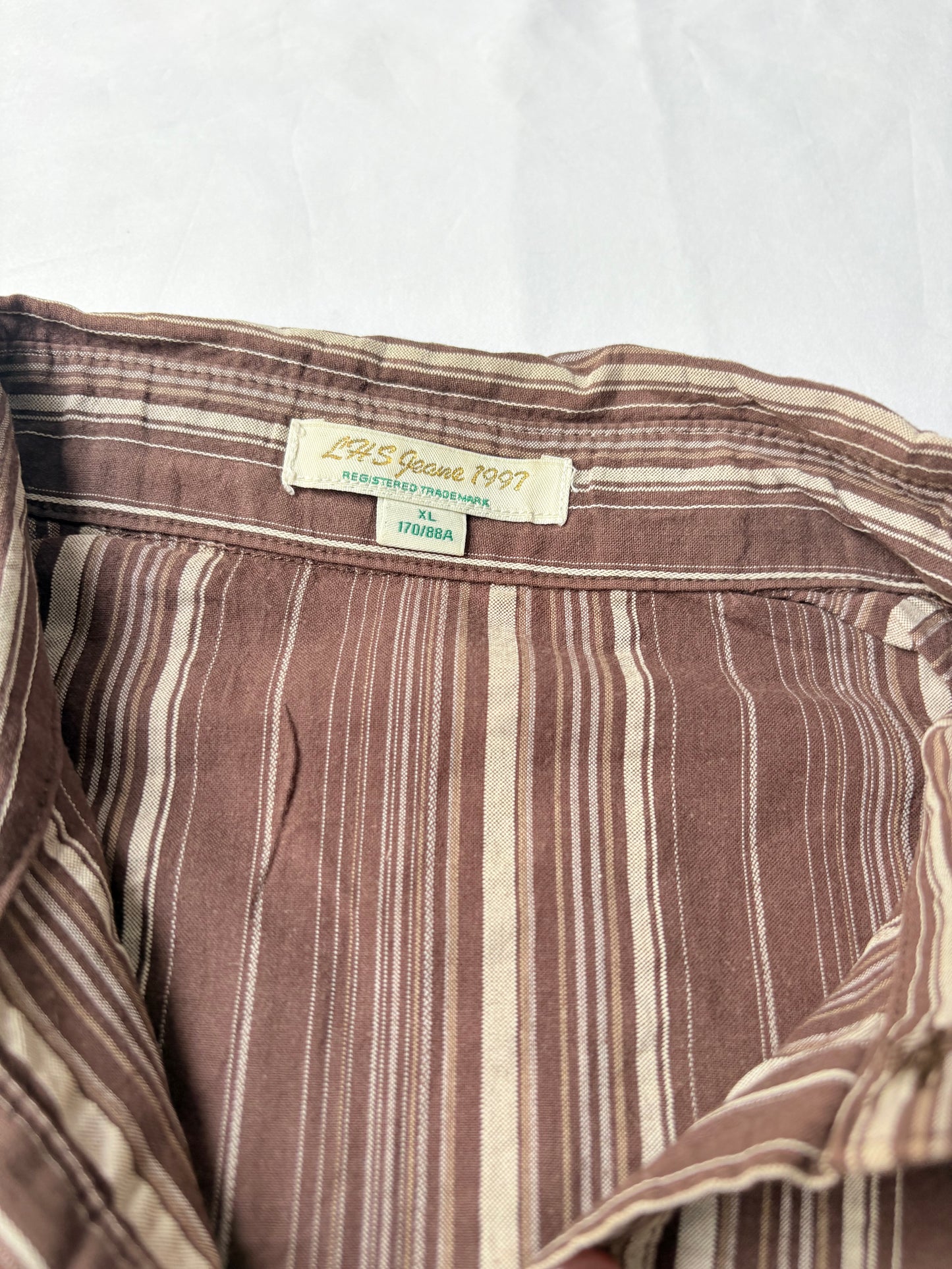 00’s LHS brown cinched shirt | Size 10
