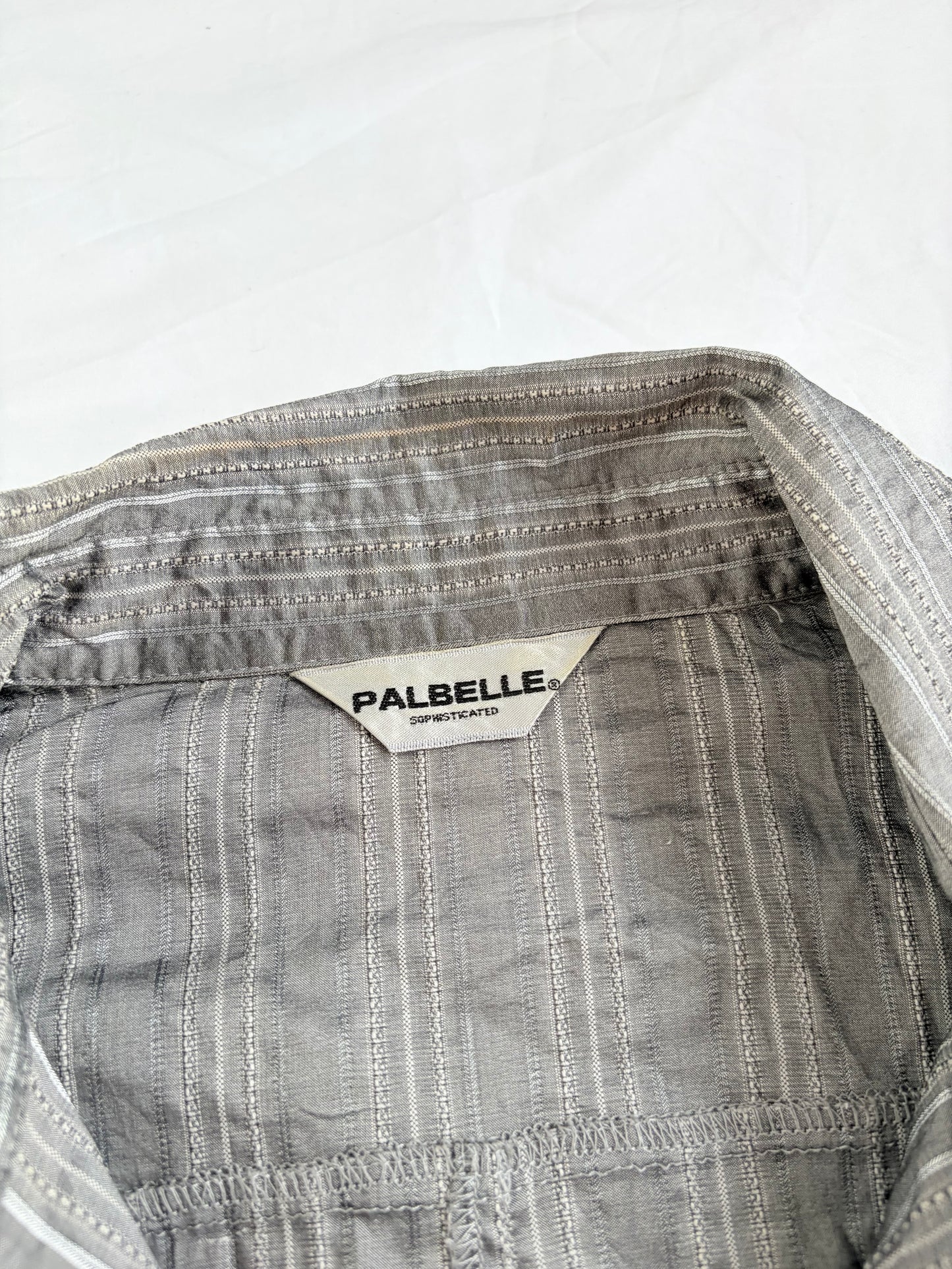 00’s Palbelle grey cinched shirt | Size 10