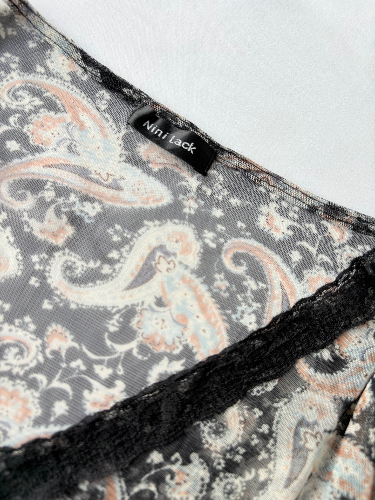 00’s Nina paisley babydoll top | Size 12