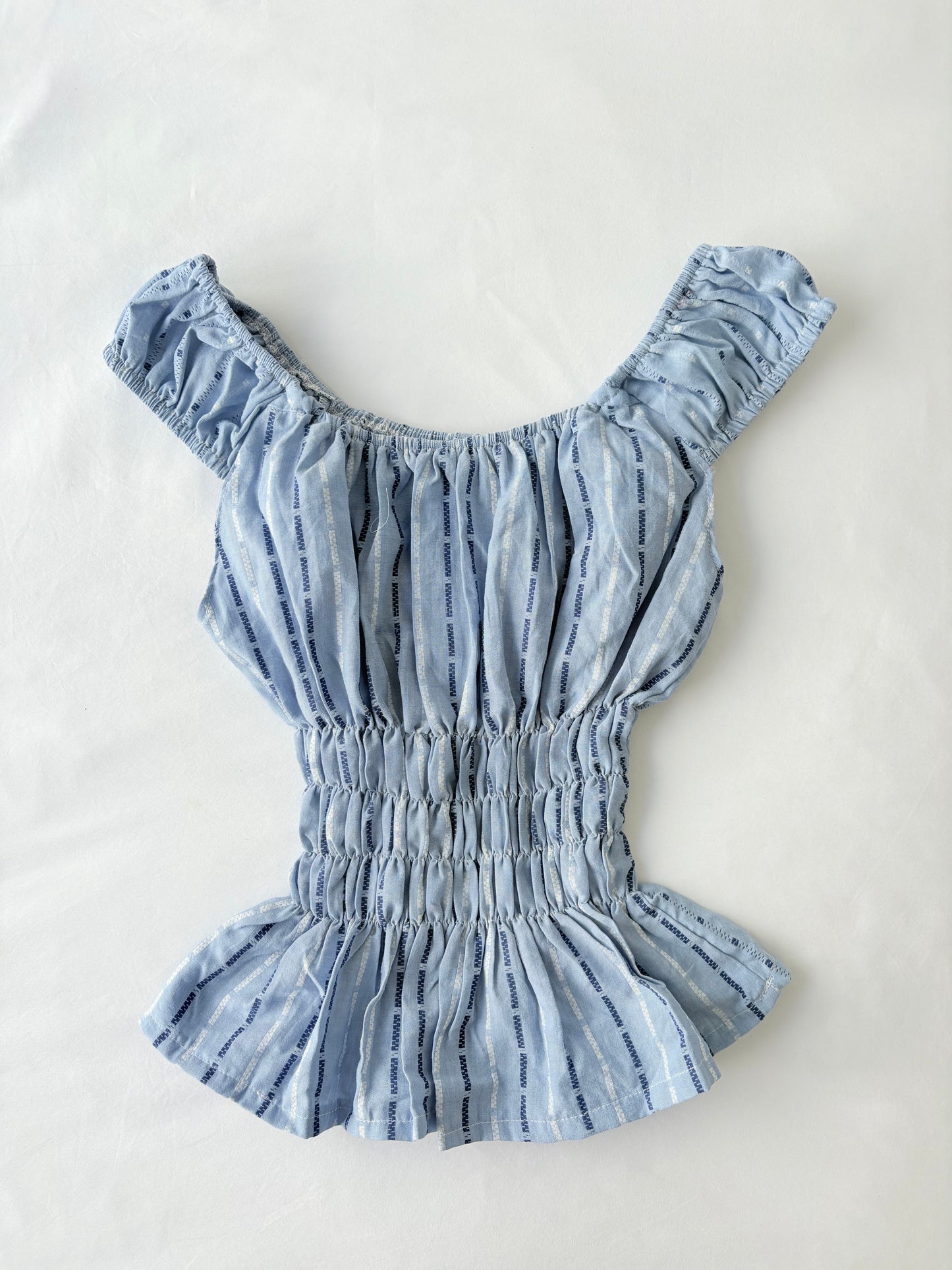 00’s Blue milkmaid top | Size 10