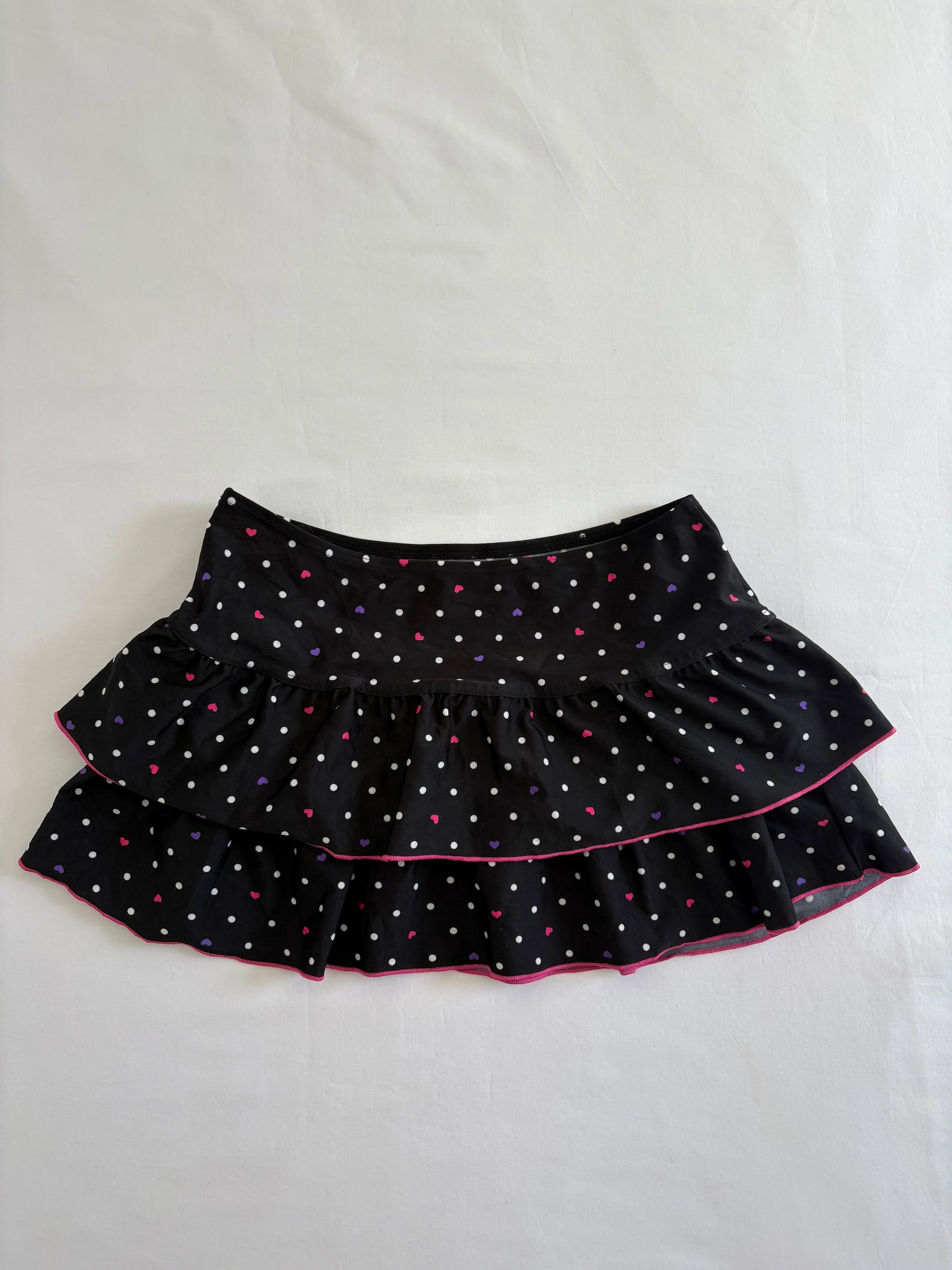 00’s Polka dot micro ruffle skirt | Size 6