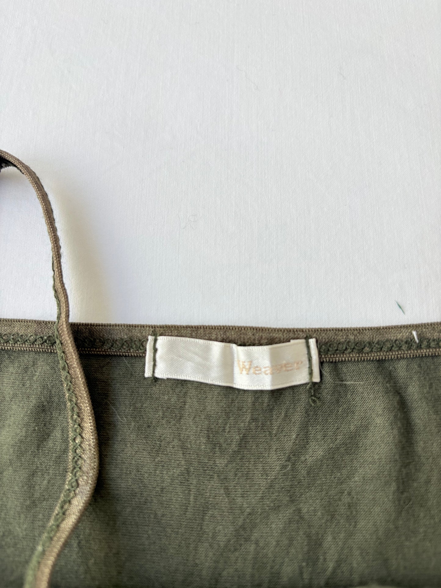 00’s Forrest green embroidered cami | Size medium