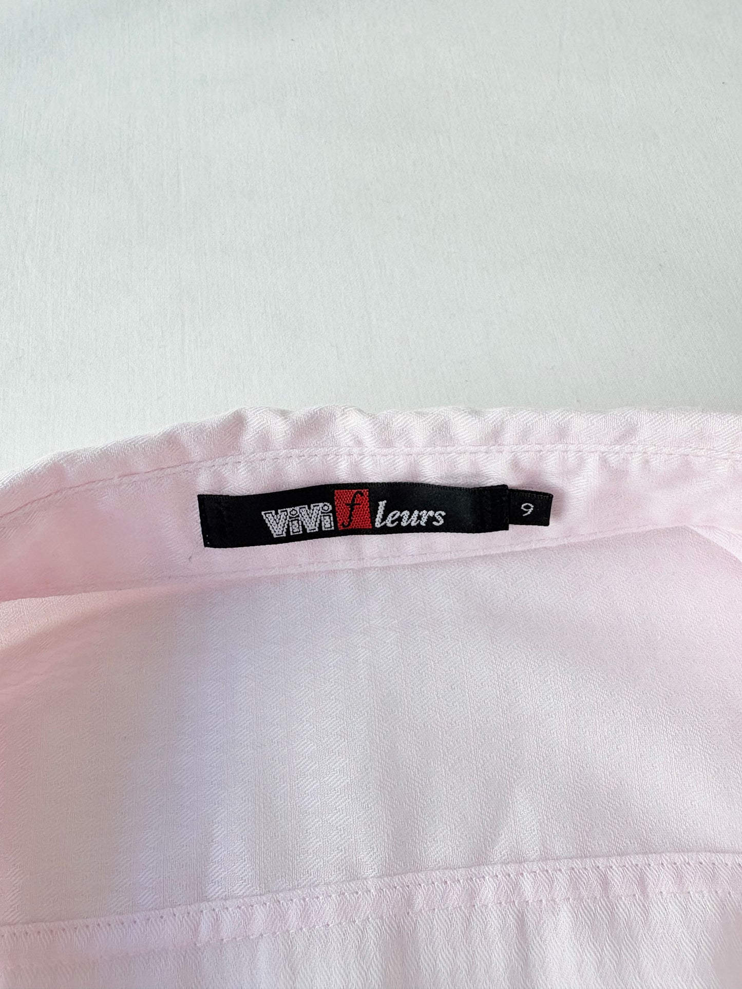 00’s Pink cinched shirt | Size 8-10