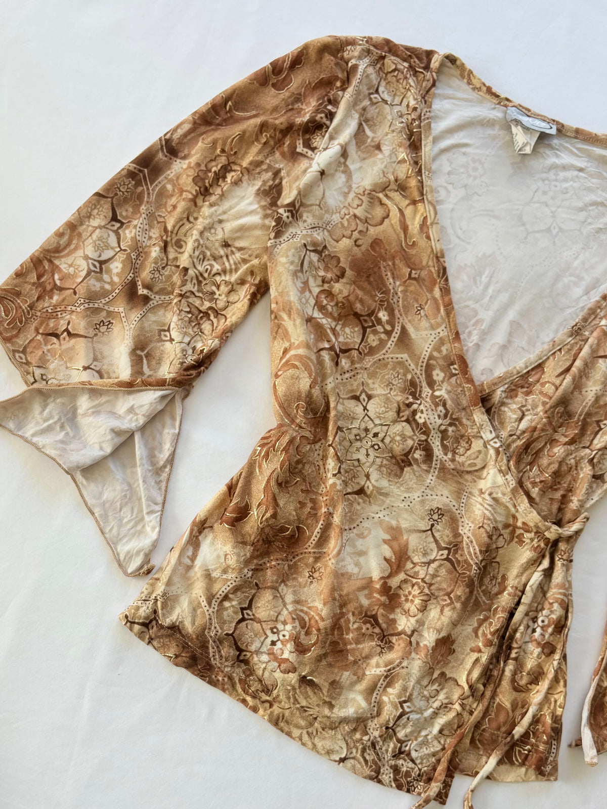 00’s Rave flared tie top | Size 10