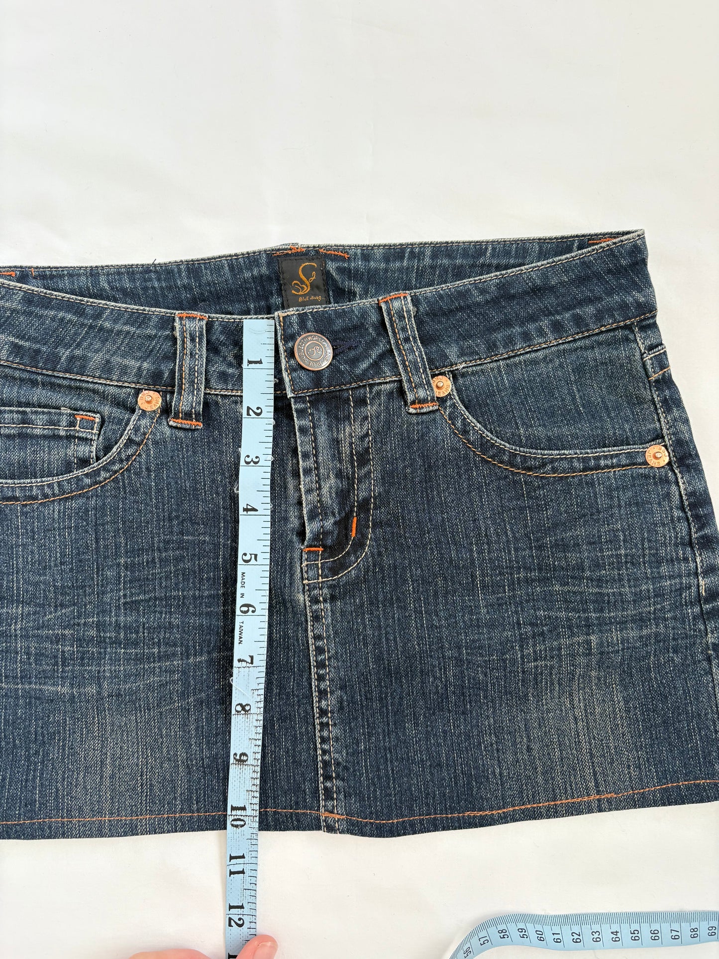 00’s Bedazzled denim mini skirt | Size 6