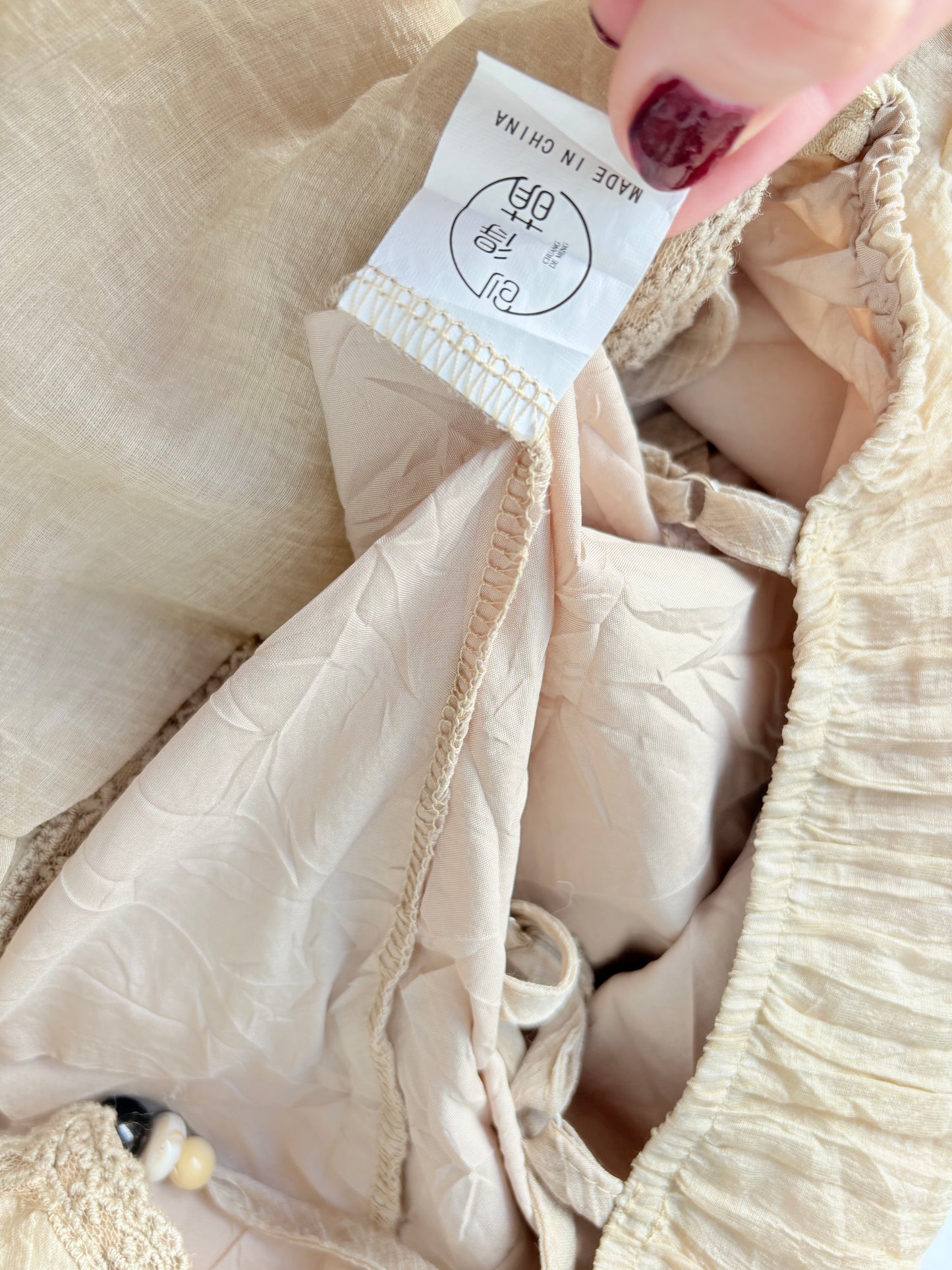 Cream asymmetrical fairy top | Size 10