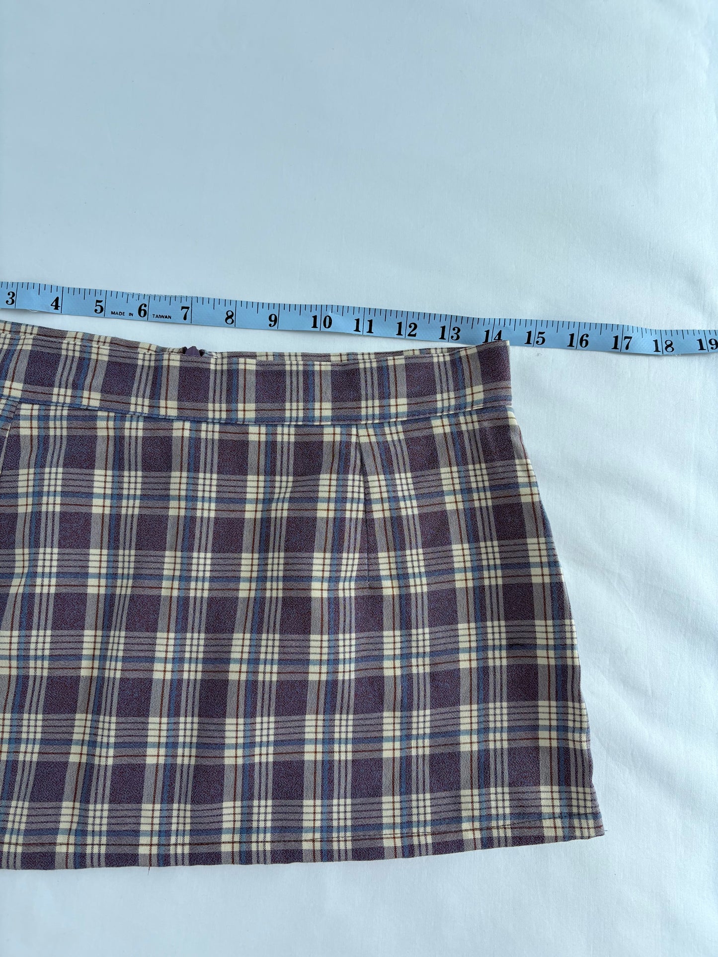 00’s Purple plaid micro skirt | Size 6