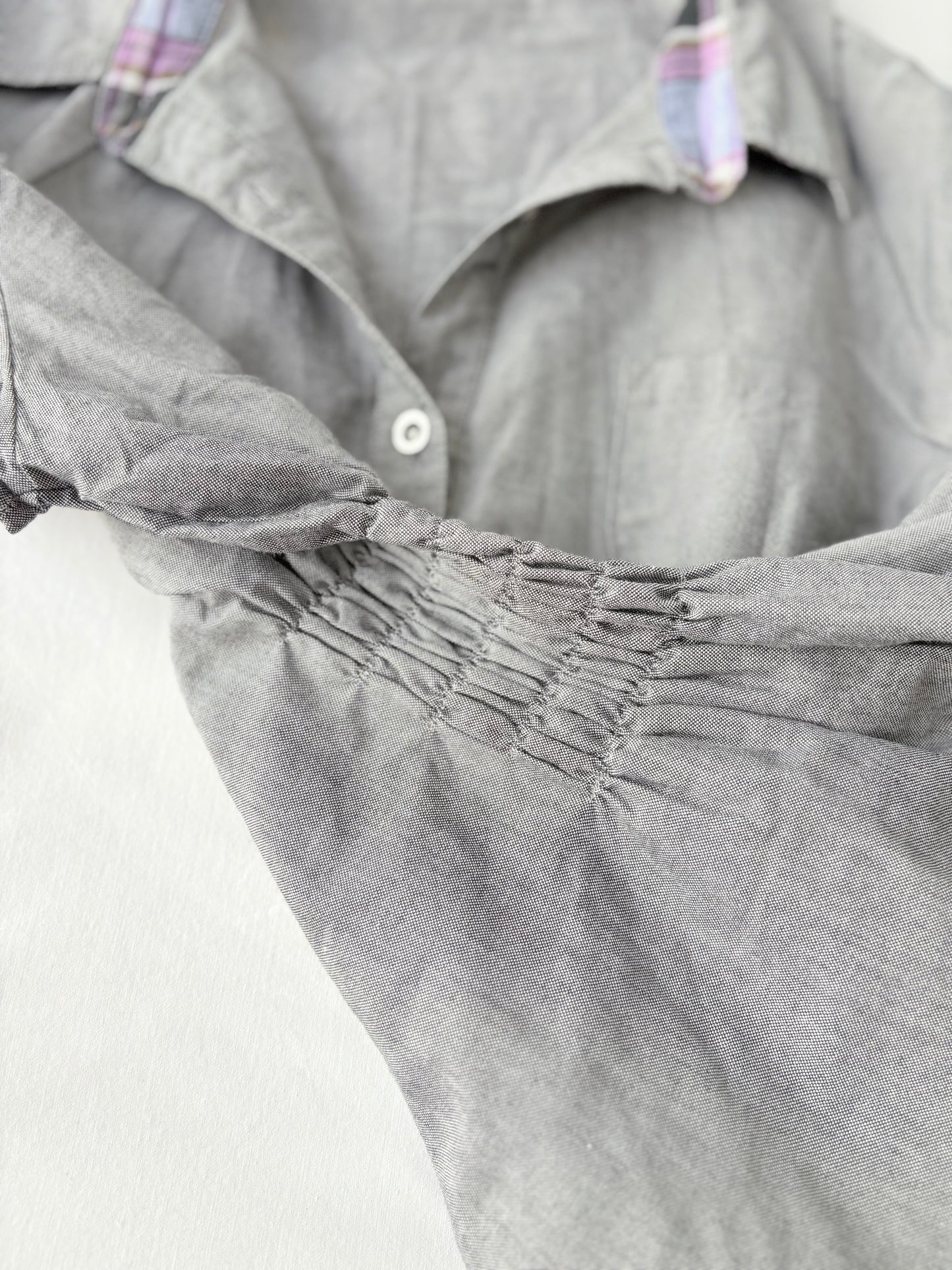 00’s Grey cinched shirt | Size 12-14