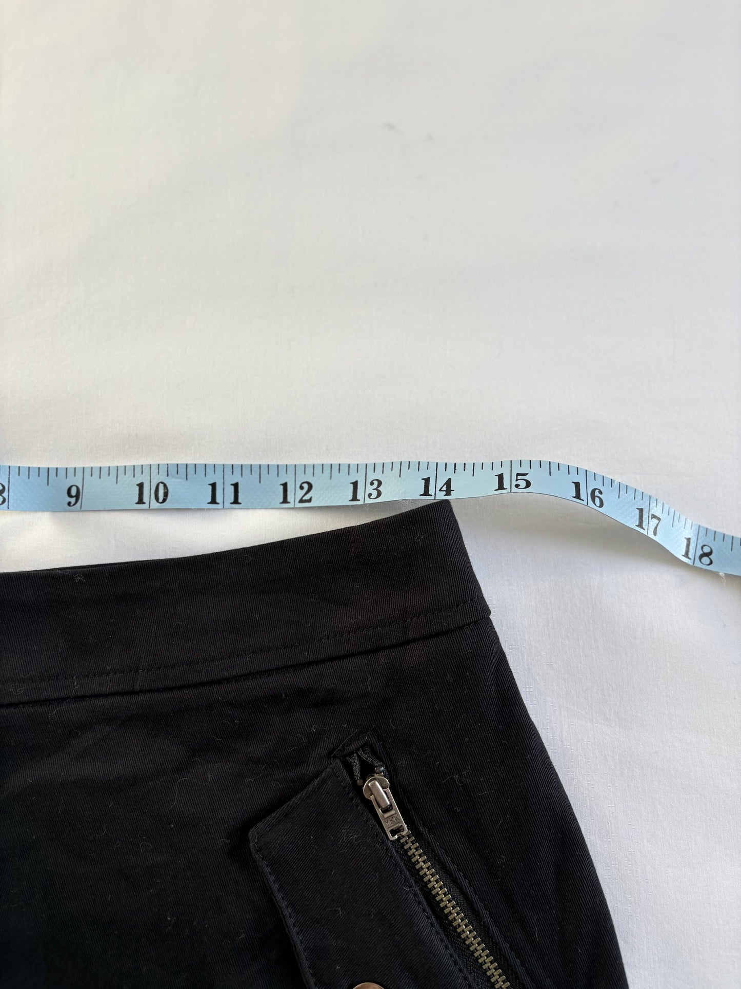 00’s Black zipper micro skirt | Size 8