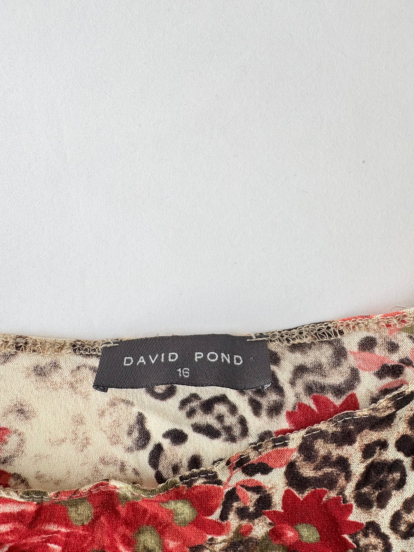 00’s David Pond leopard top | Size 12-14
