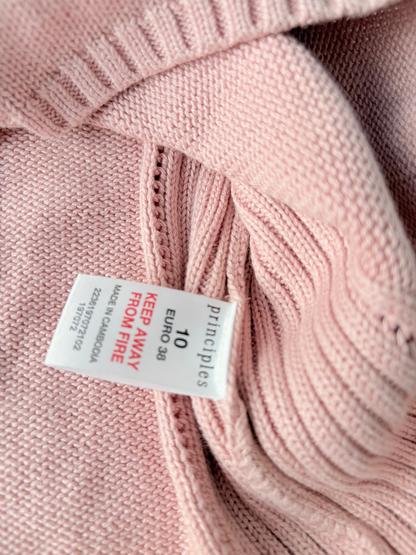 00’s Principles pink ribbed knit | Size 10