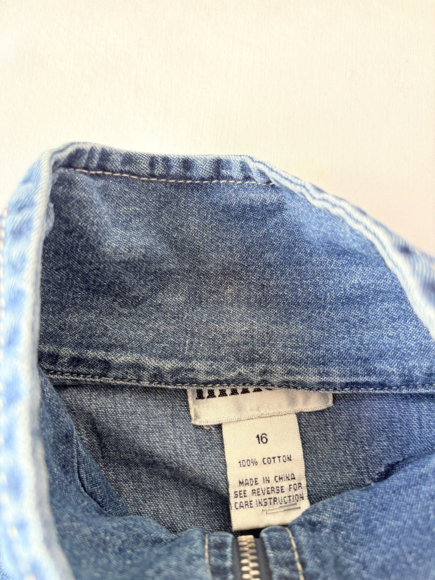 00’s Millers denim zip jacket | Size 16