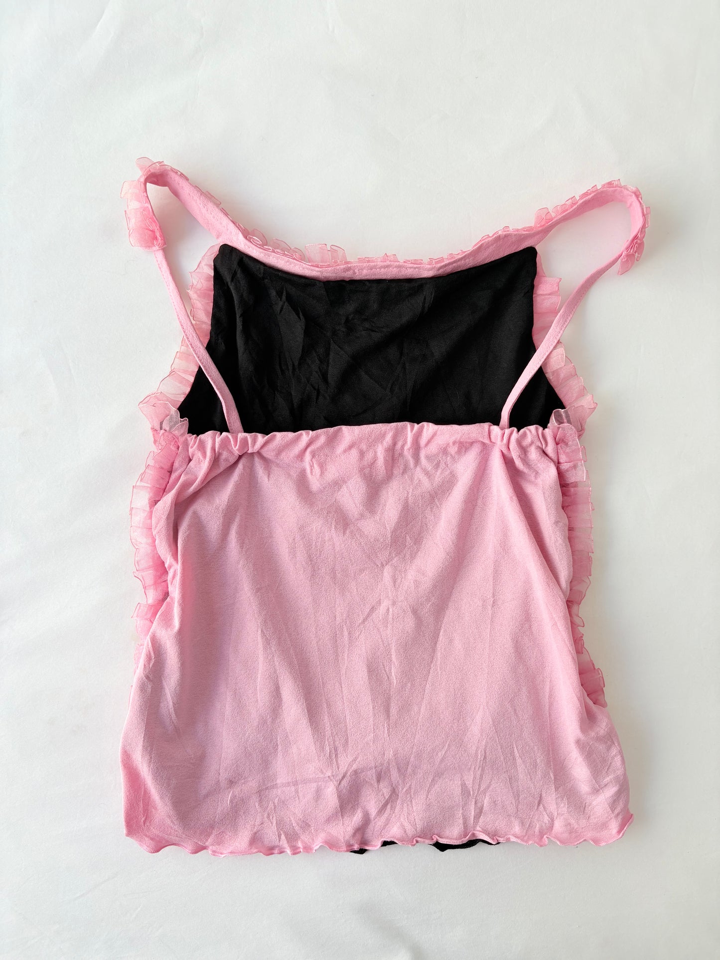 00’s Floral pink lace cami | Size 10