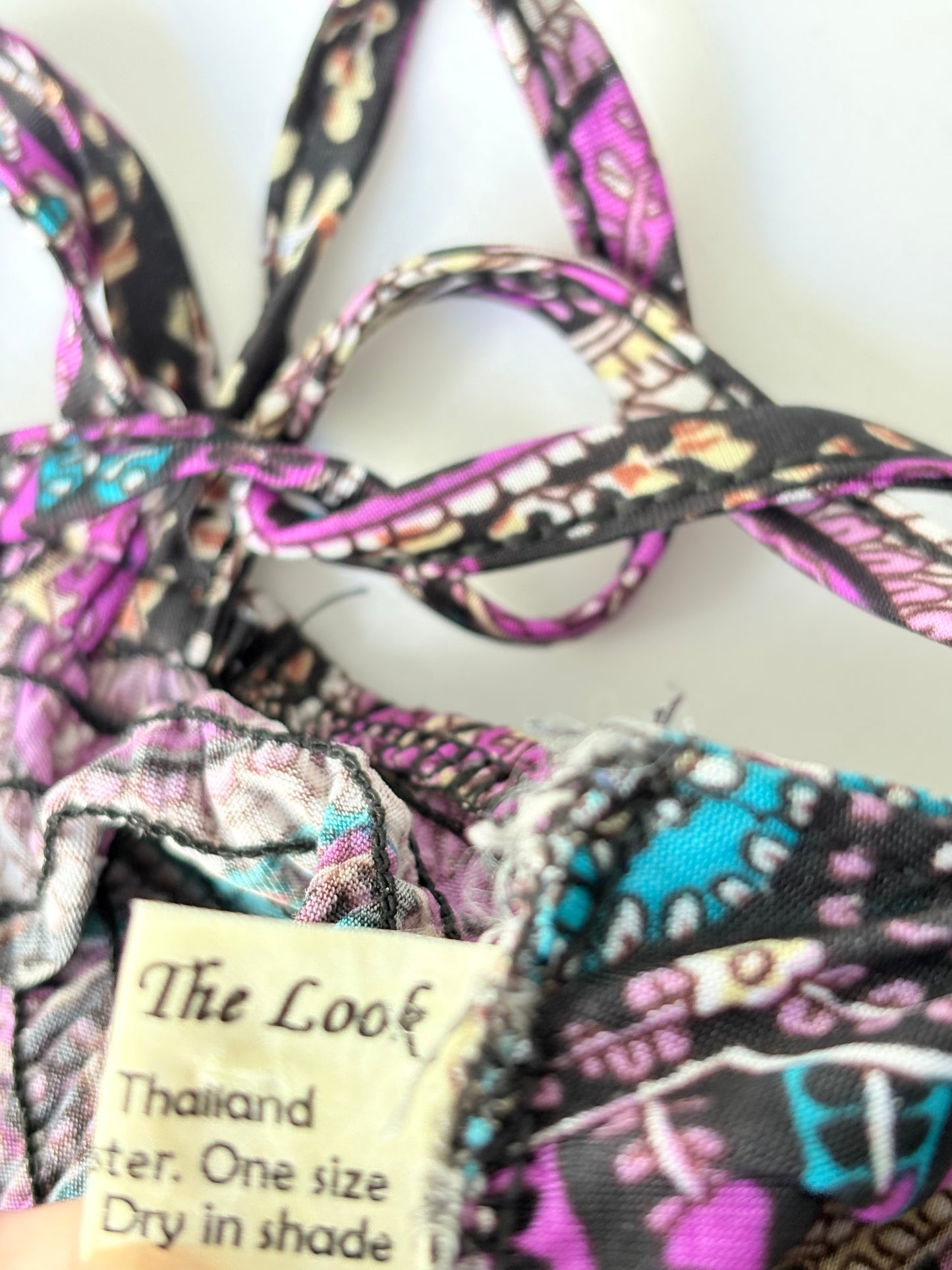 00’s Strappy paisley mini dress | Size 12