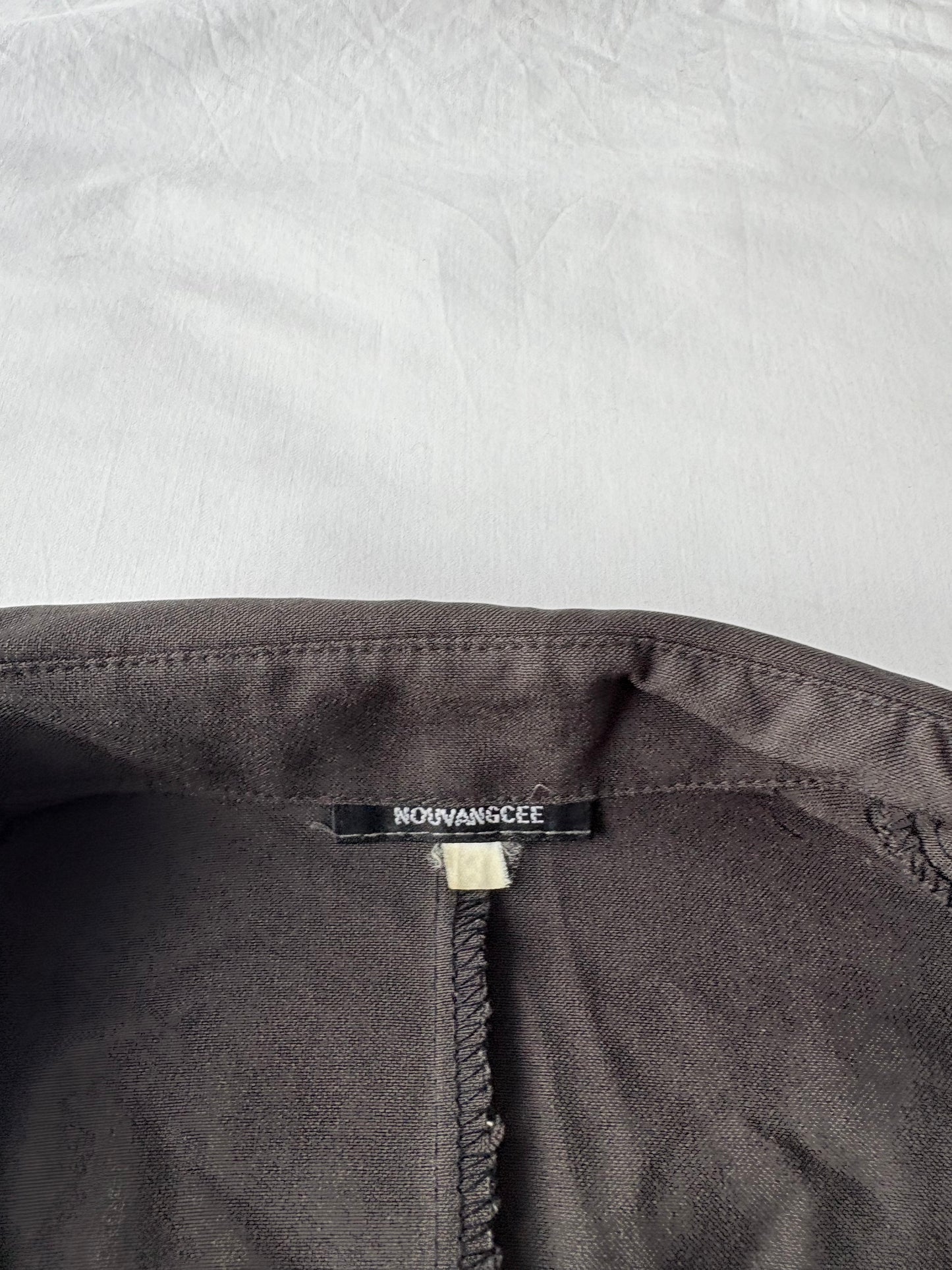 00’s Deep brown cinched shirt | Size 12