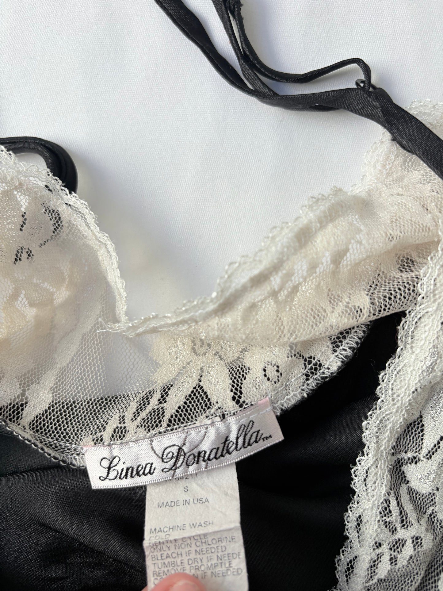 00’s Linea Donatella lace tie mini dress | Size 10