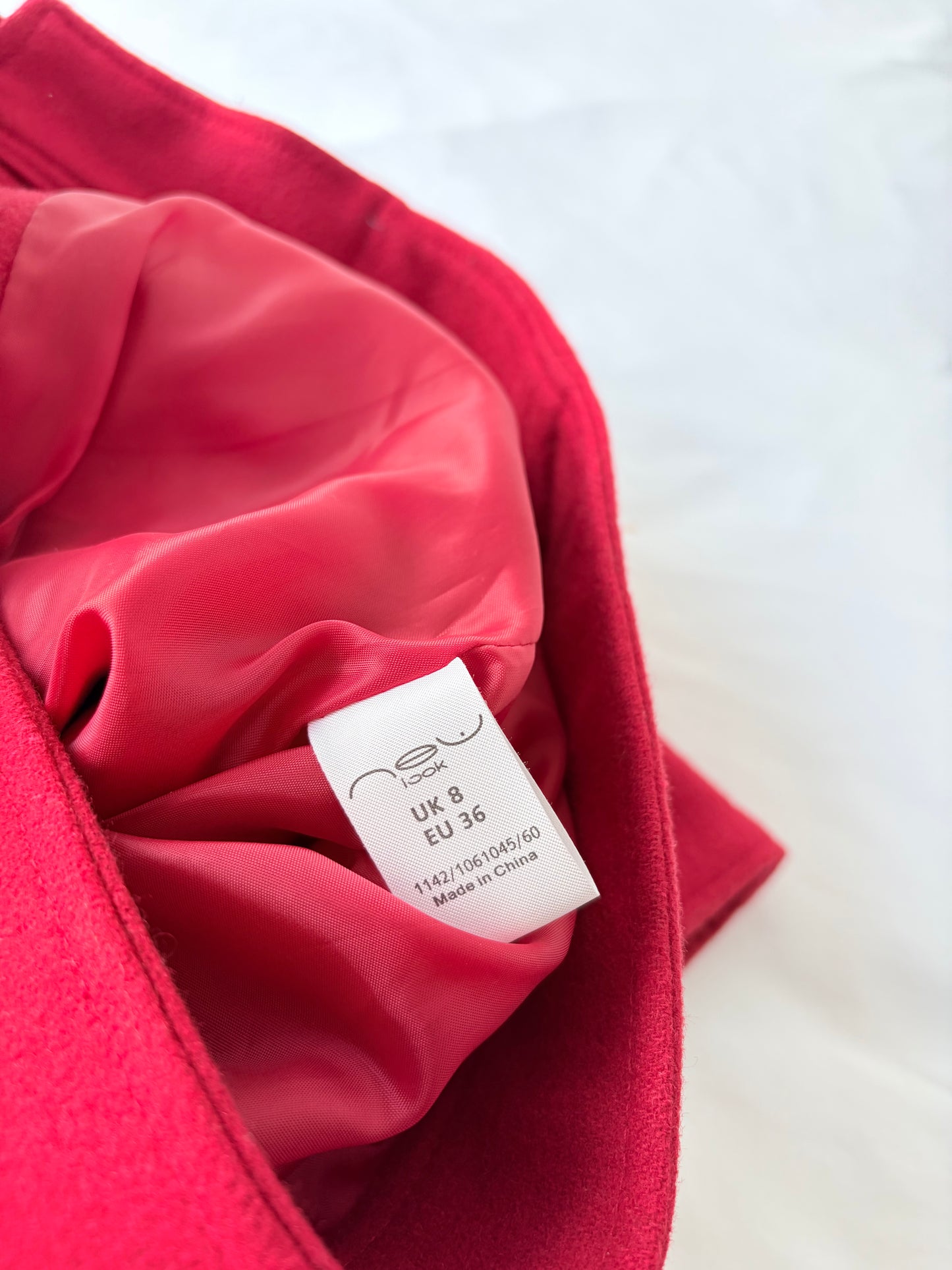 00’s Red wool pea coat | Size 8