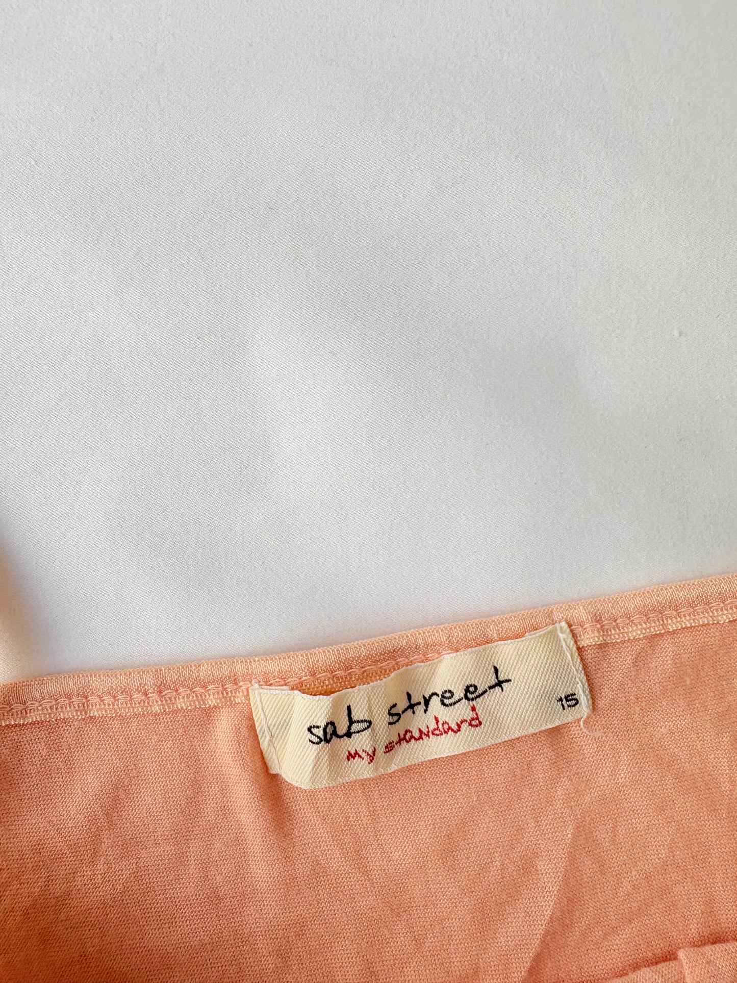 00’s Peach ribbon cami | Size 10-12
