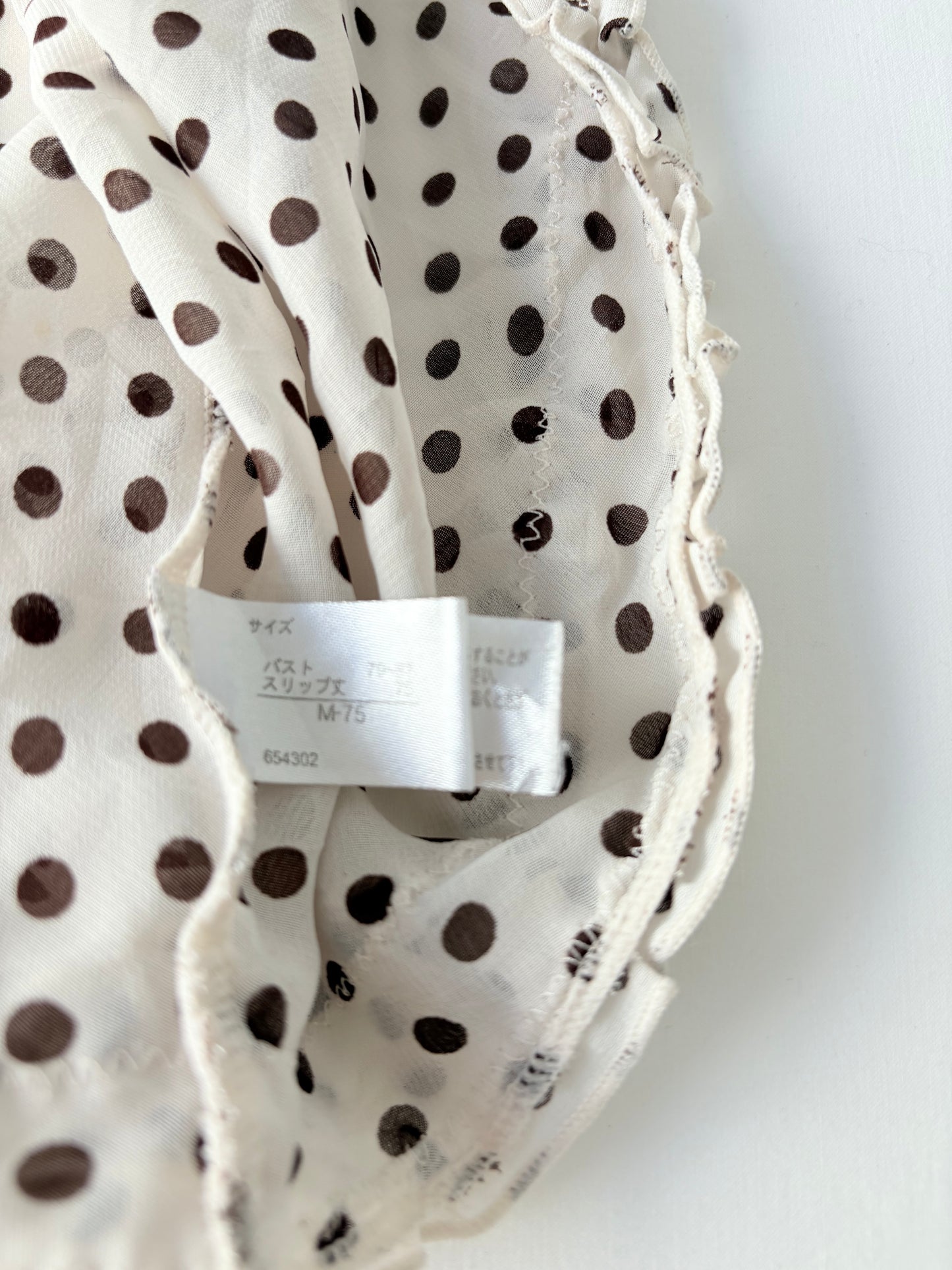 00’s Polka dot ruffle mini dress | Size 8-10