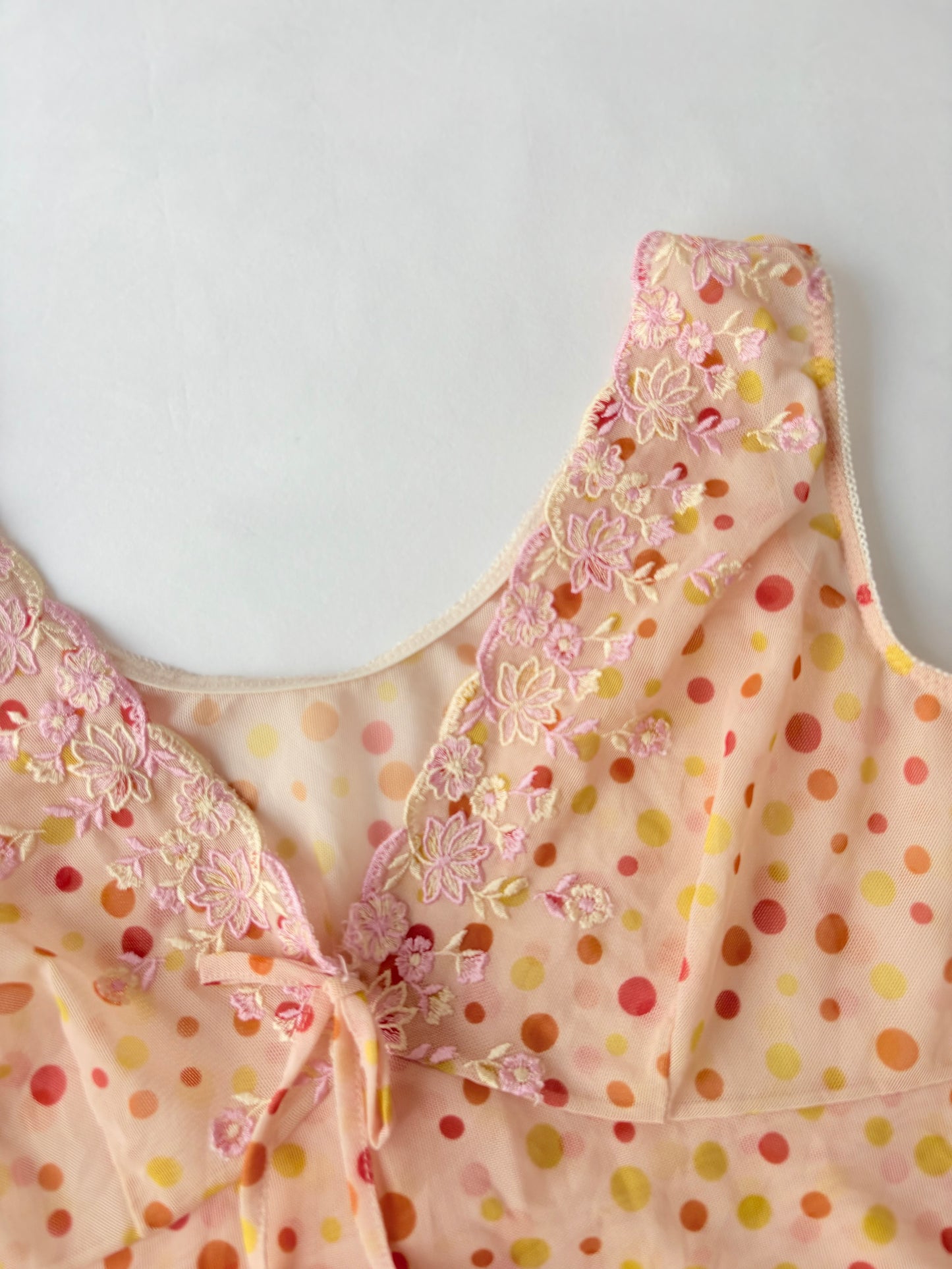 00’s Polka dot mesh cami | Size 14