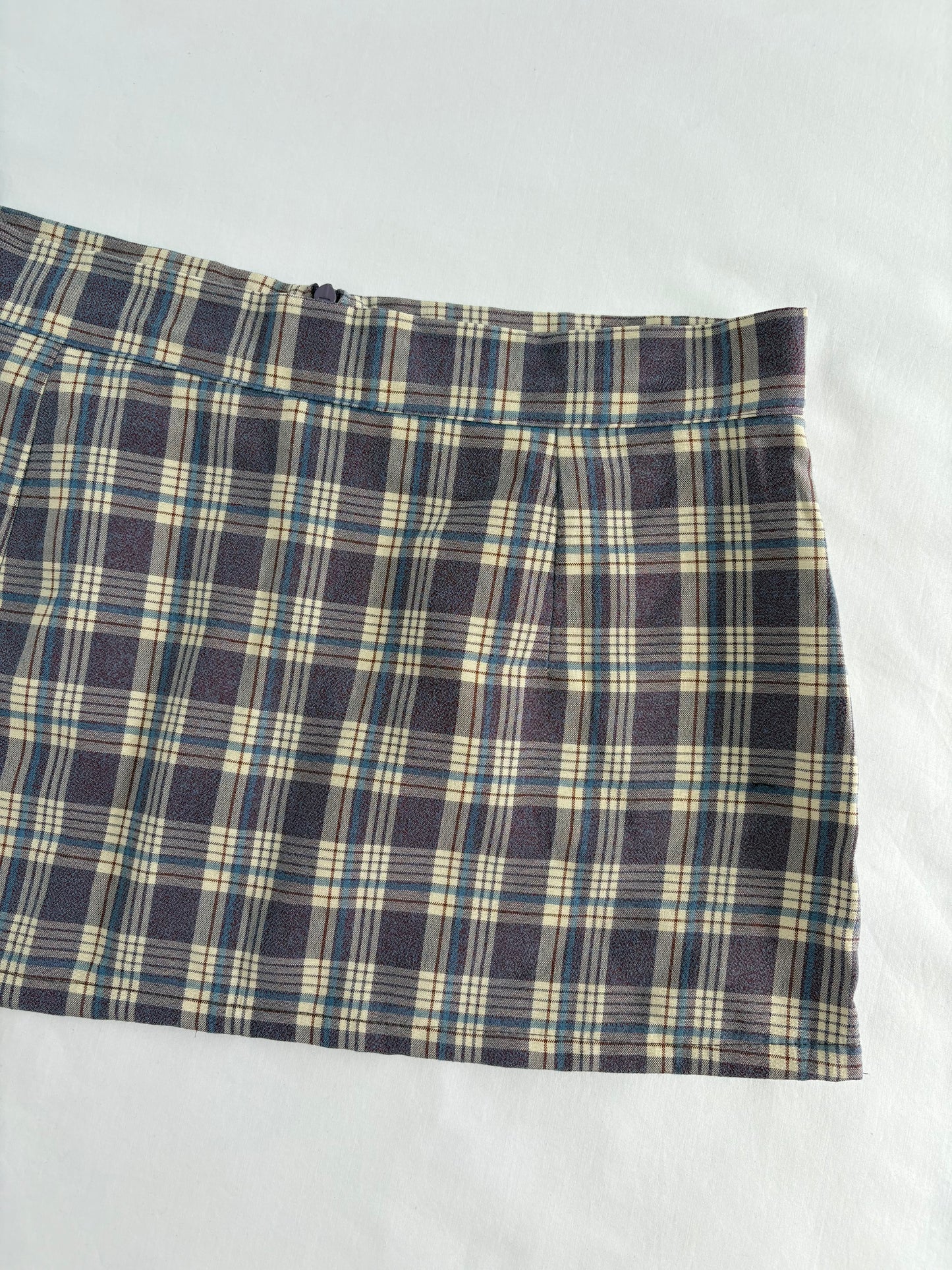 00’s Purple plaid micro skirt | Size 6