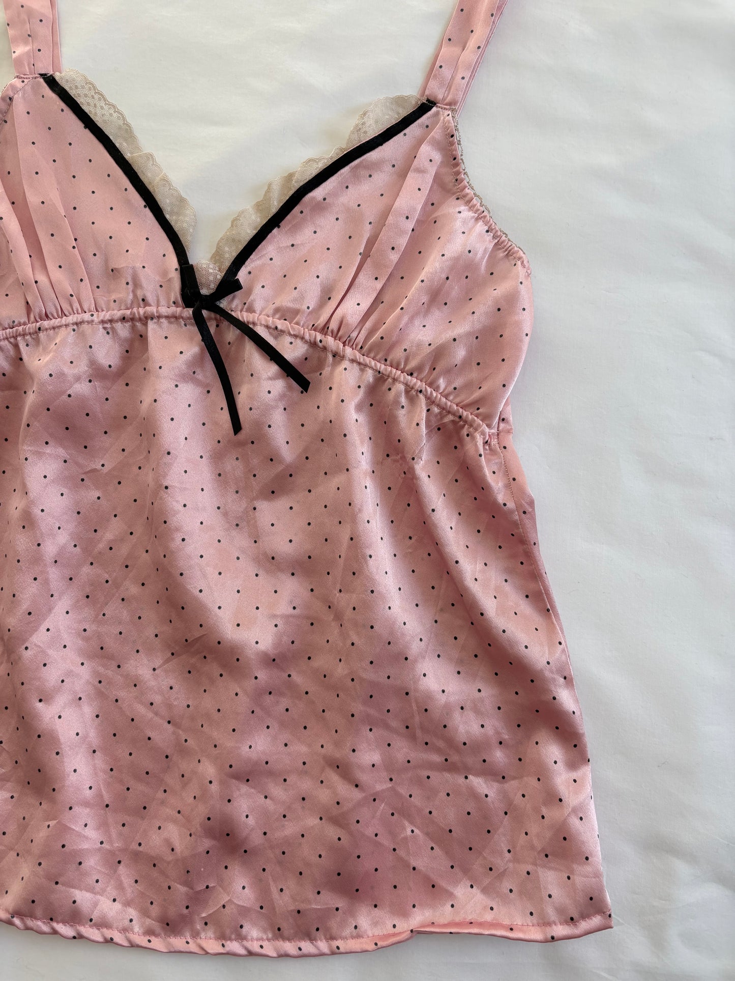 00’s Pink polka dot cami | Size 12