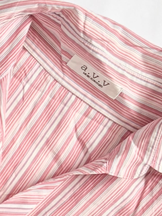 00’s AVV pink cinched shirt | Size 8