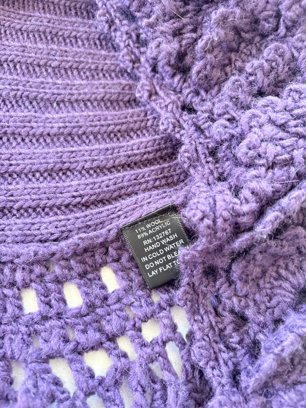 00’s Bacci purple crochet top | Size 12-14