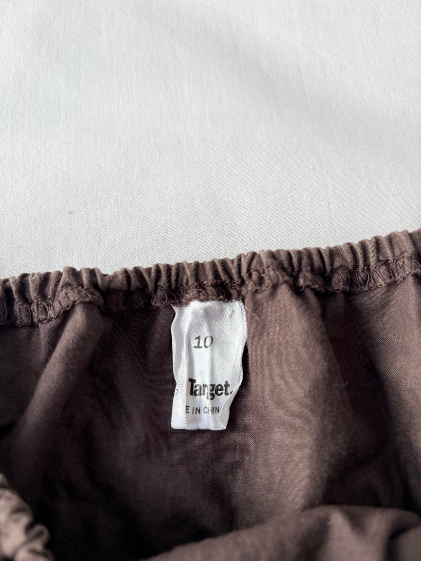00’s Tiered chocolate midi skirt | Size 6