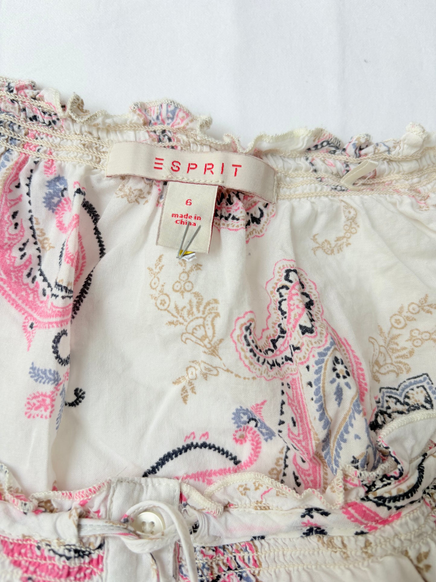 00’s Esprit paisley boho top | Size 10