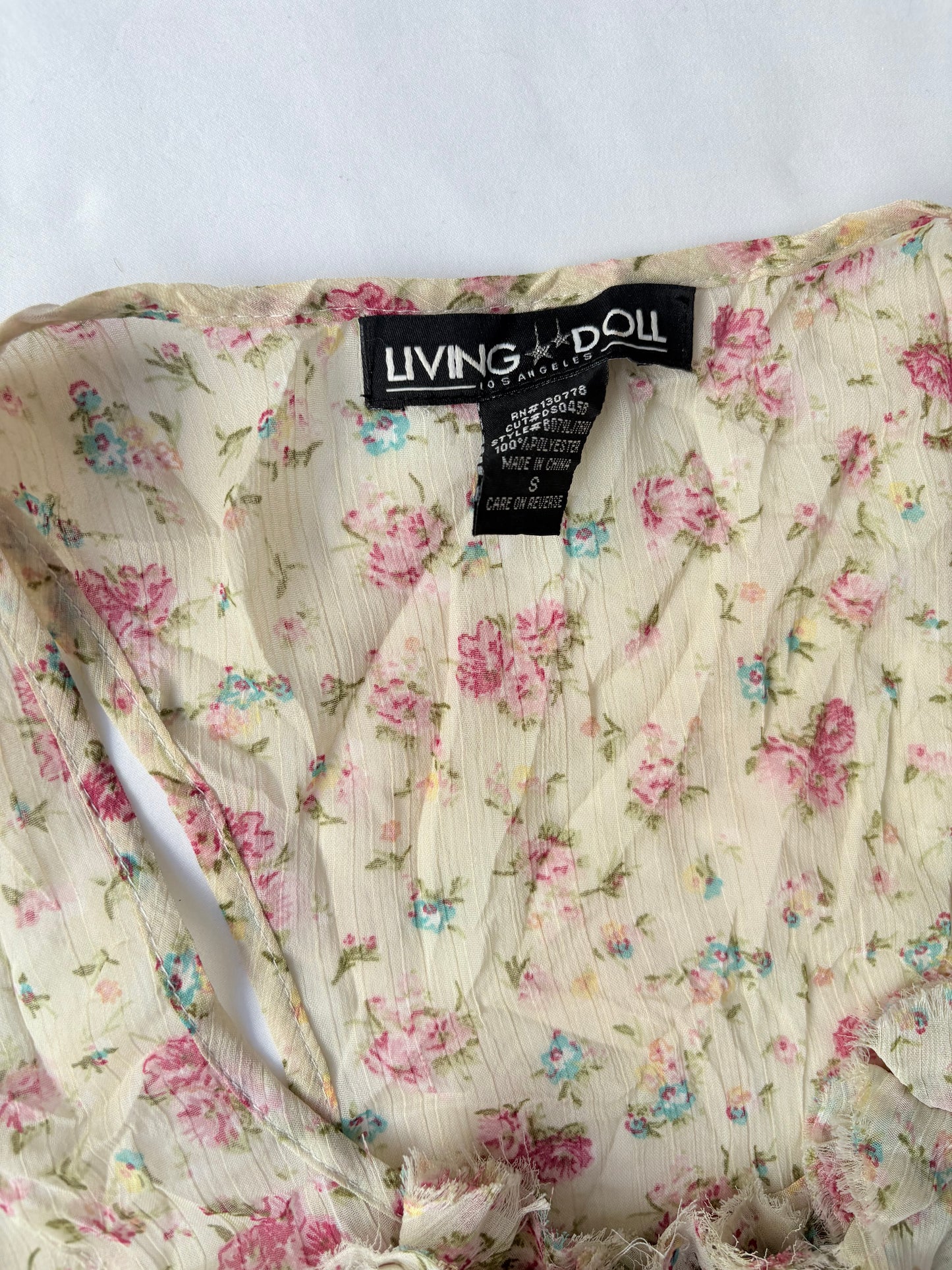 00’s Living Doll floral top | Size 8-10