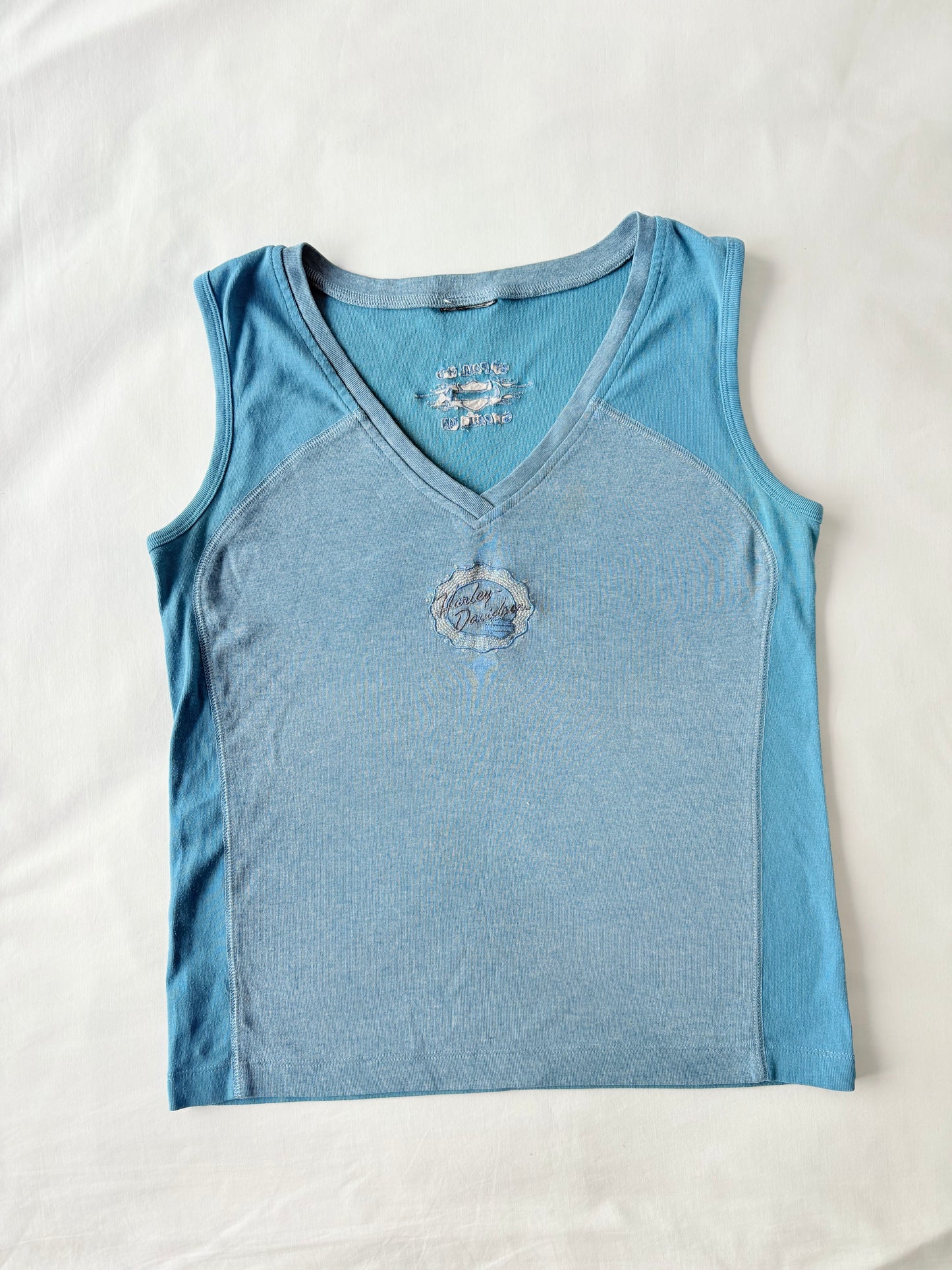 00’s Harley Davidson blue tank | Size large