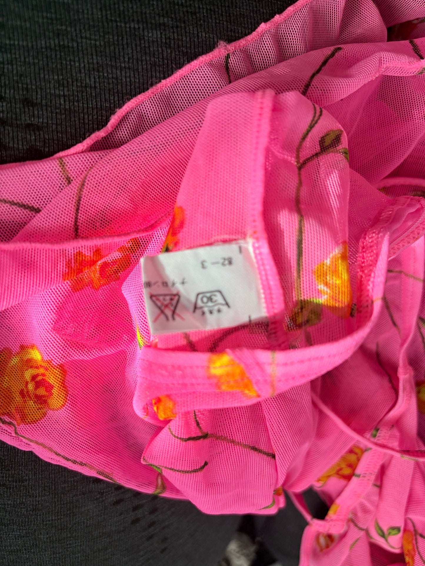00’s Vibrant pink floral dress | Size small