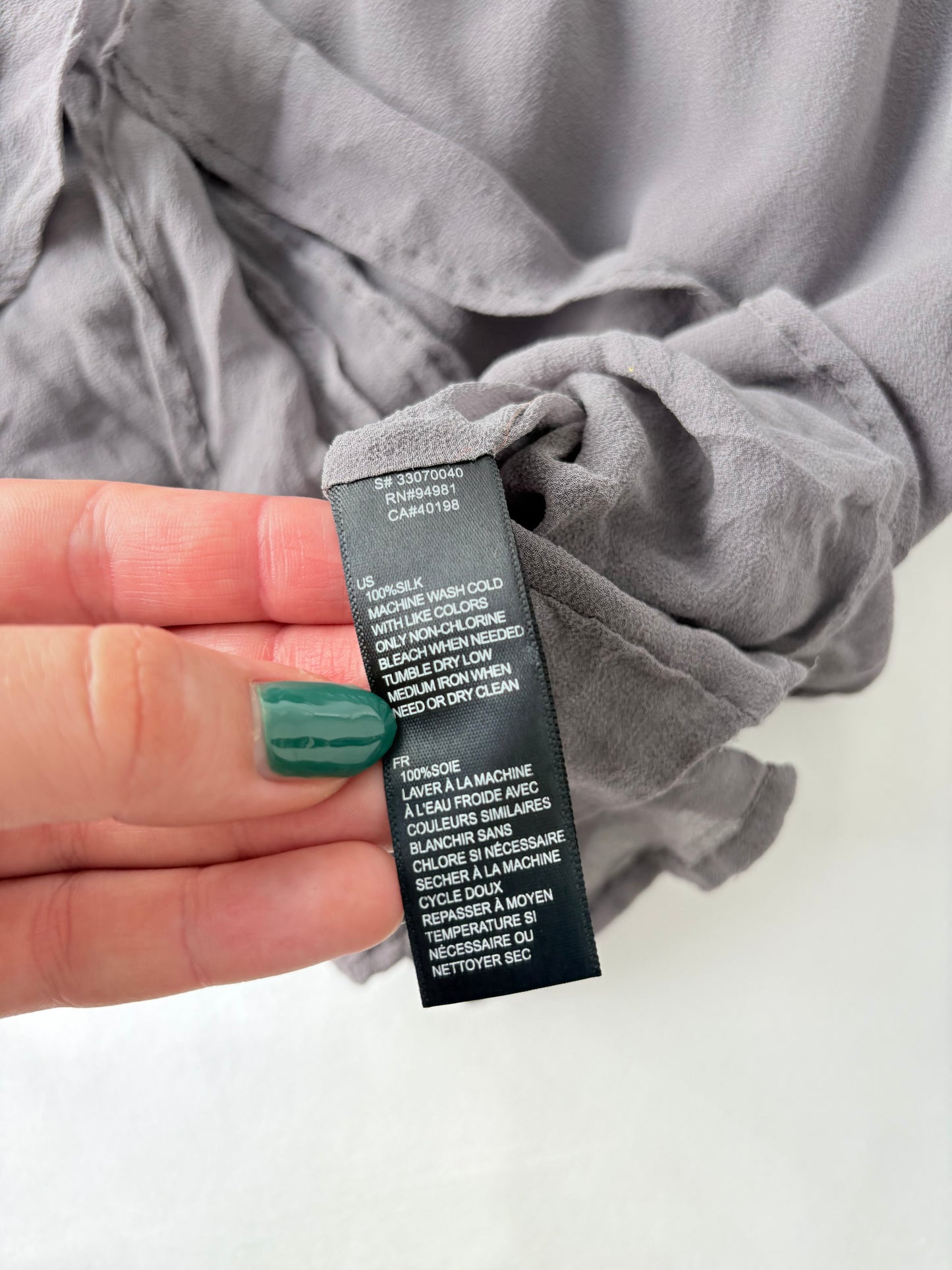 00’s Silk babydoll top | Size 10-12