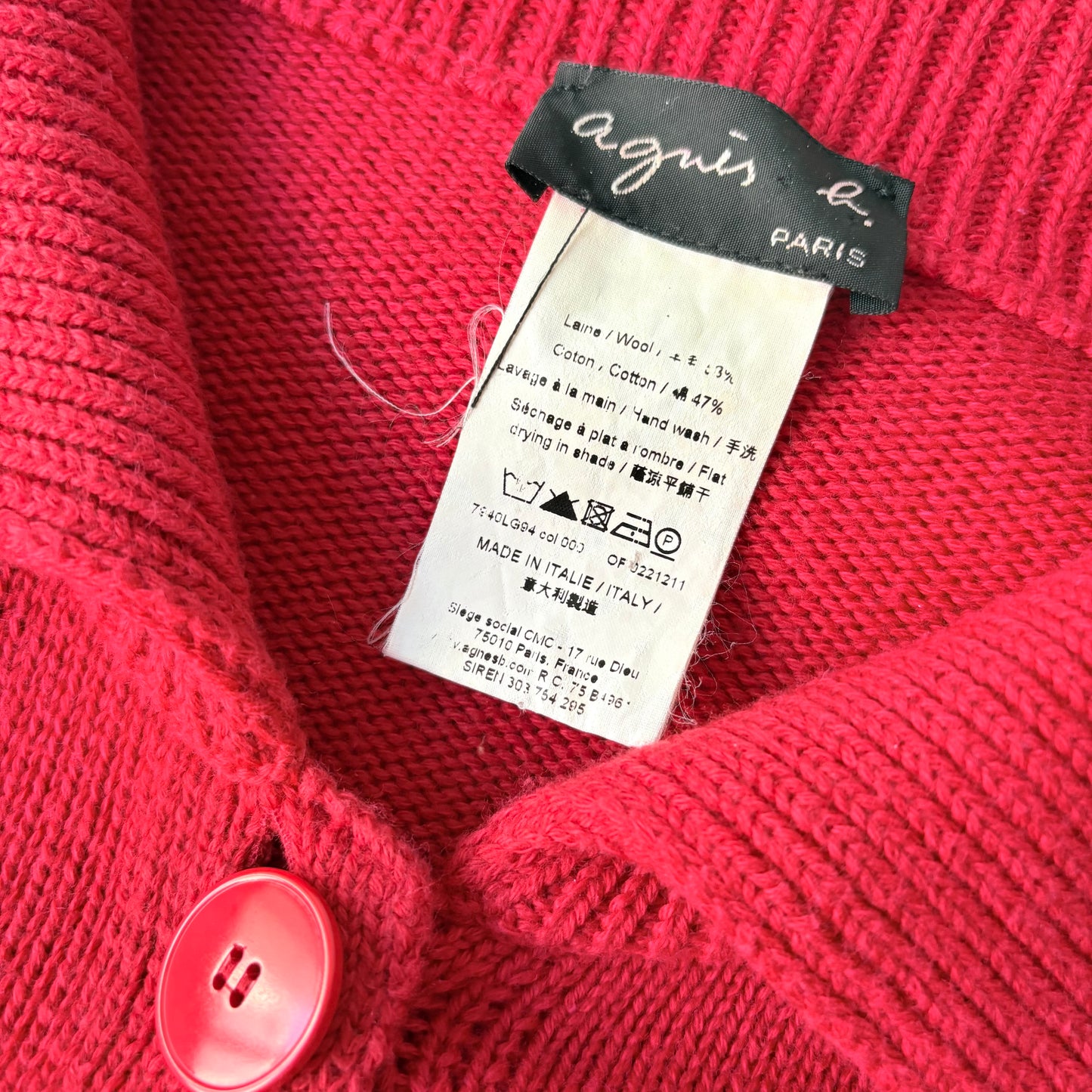 00’s Italian red collared cardigan | Size medium