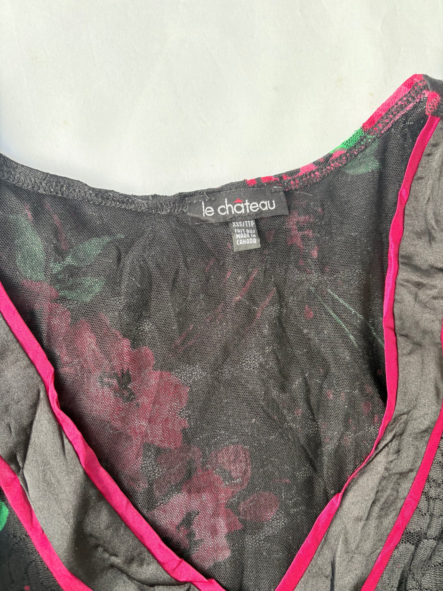 00’s Le Chateau floral tie top | Size XS