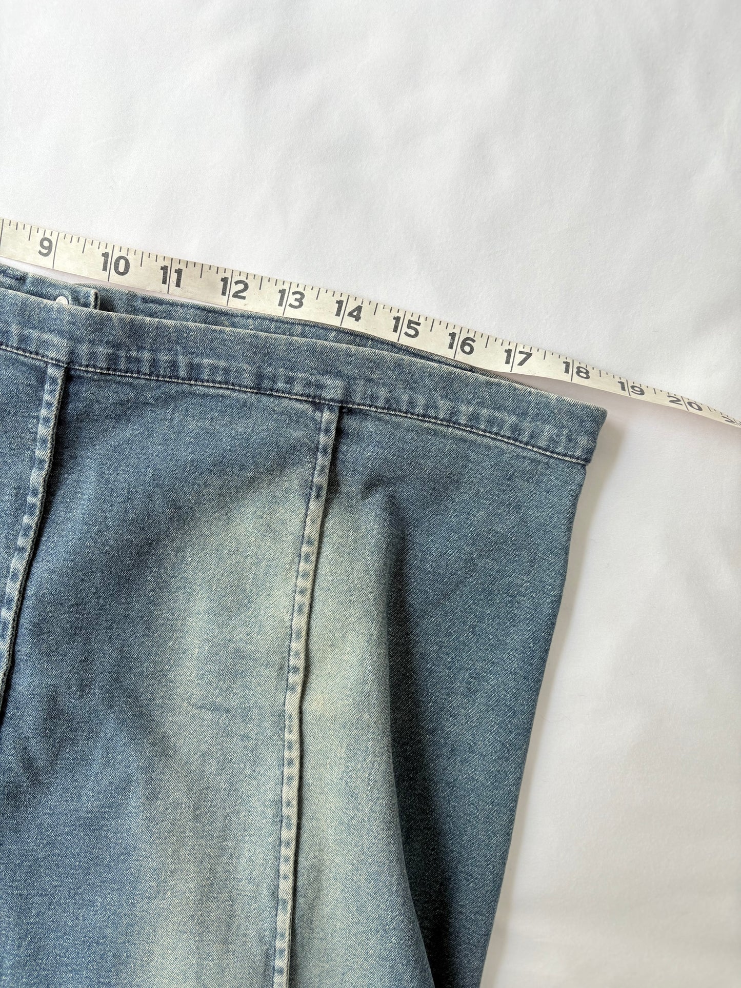 00’s Texas Denim panel midi skirt | Size 14
