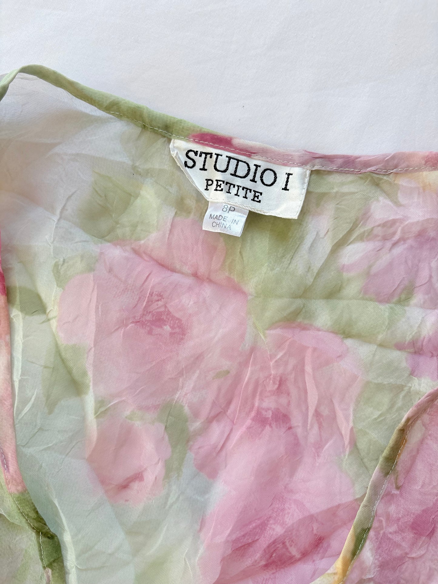 00’s Pastel beaded tie top | Size 14