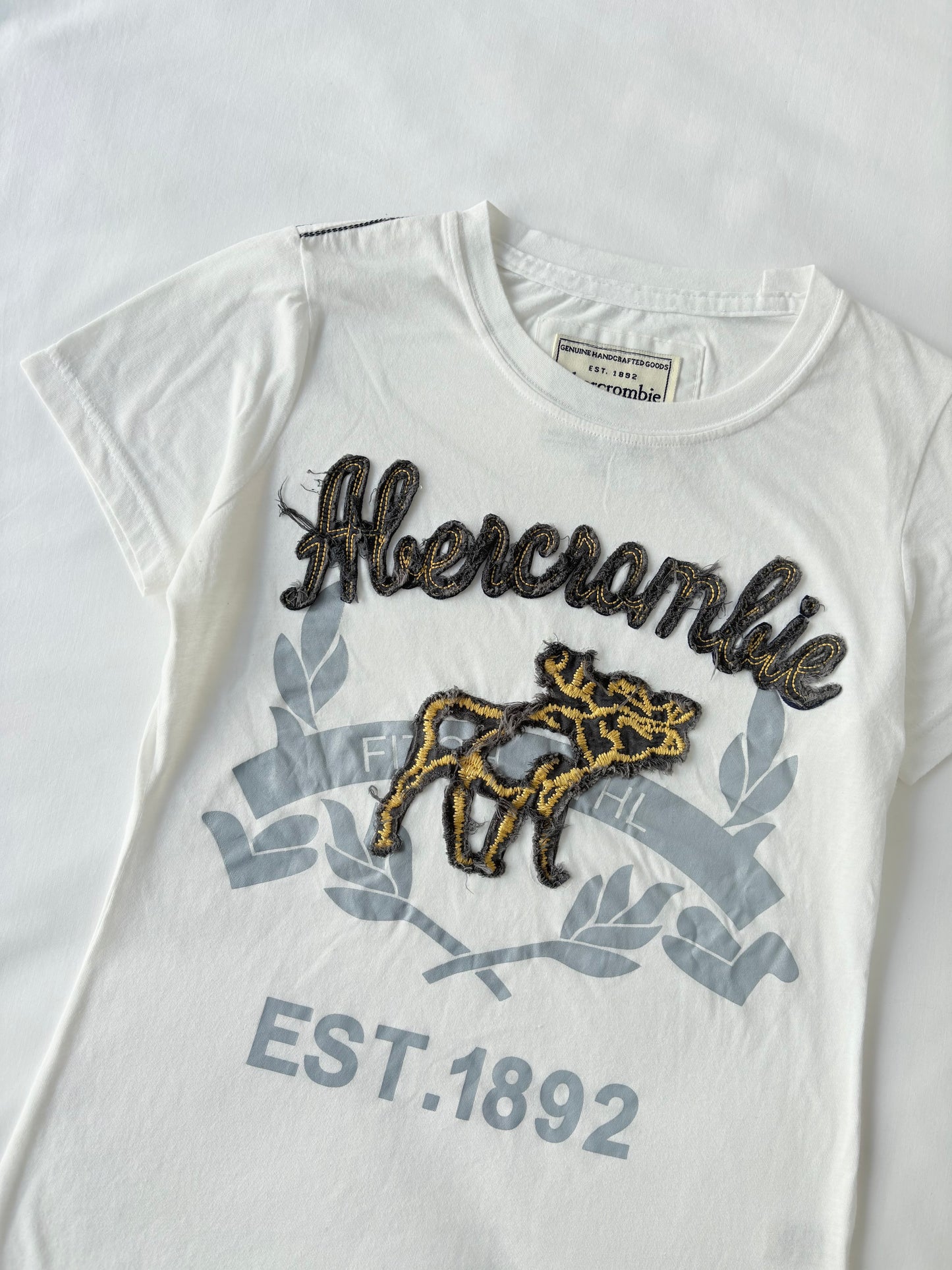 00’s Abercrombie and fitch contrast stitch tee | Size Large