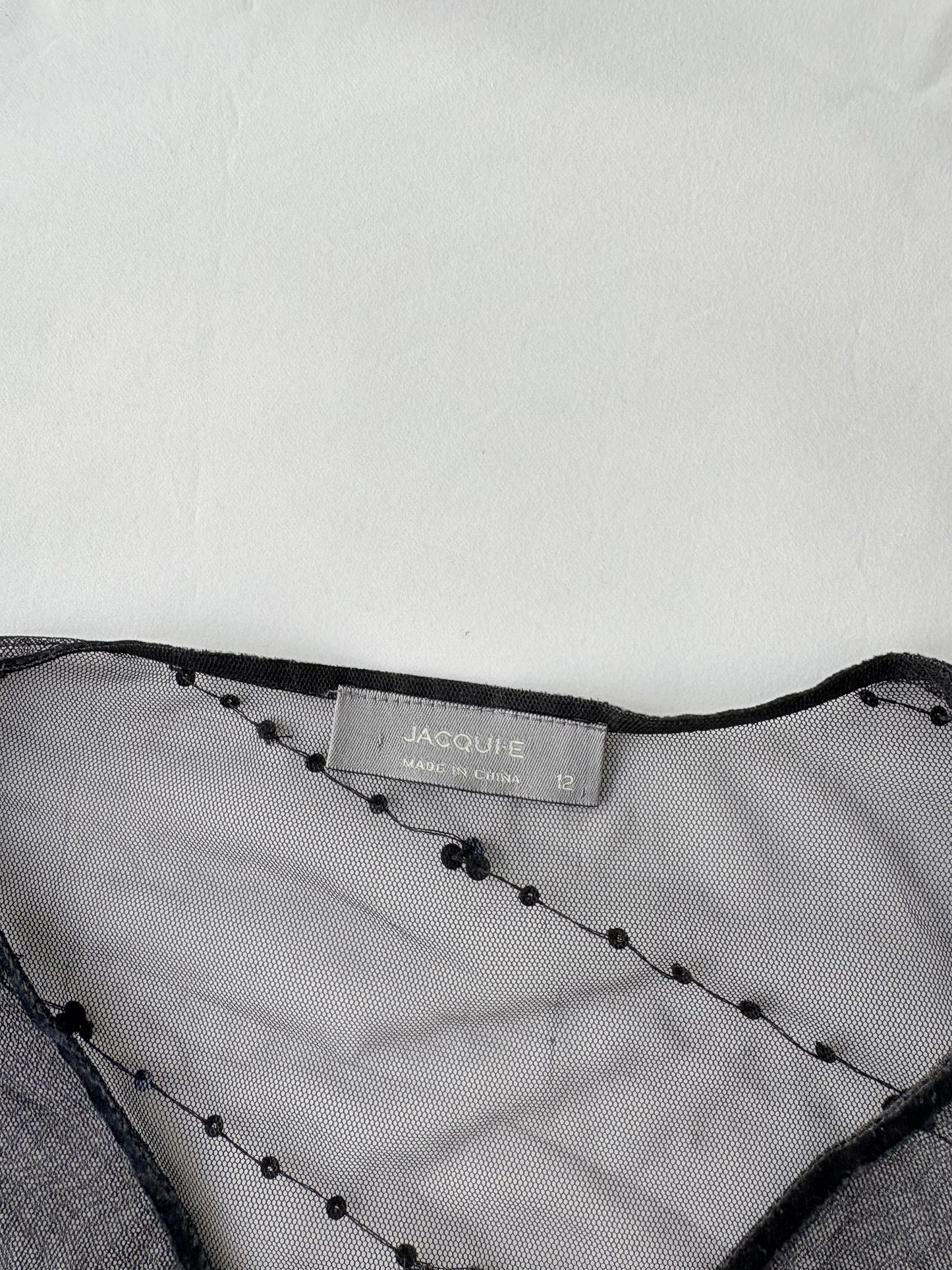 00’s Clasp front sequin top | Size 12