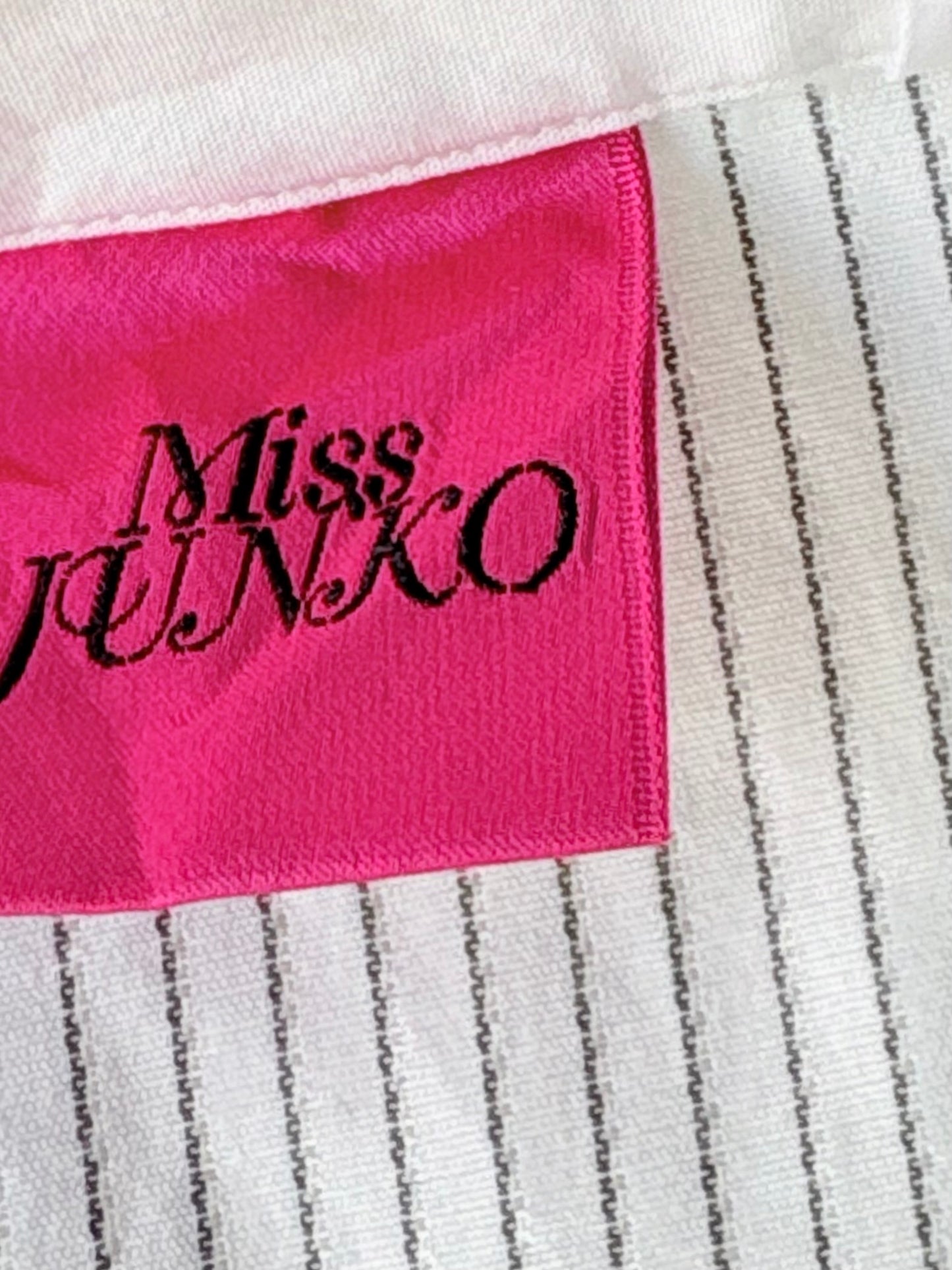 00’s Pinstripe cinched shirt | Size 8