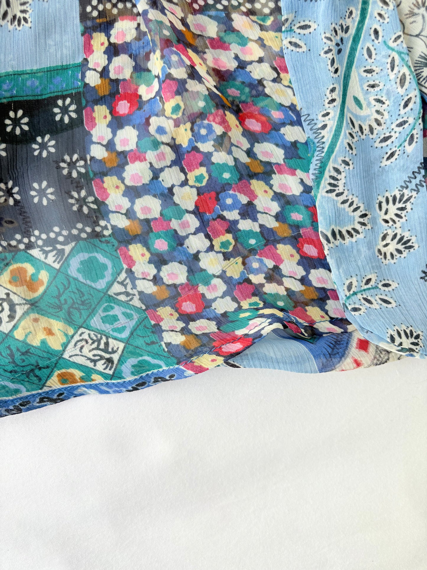 00’s Patterned tie top | Size 10