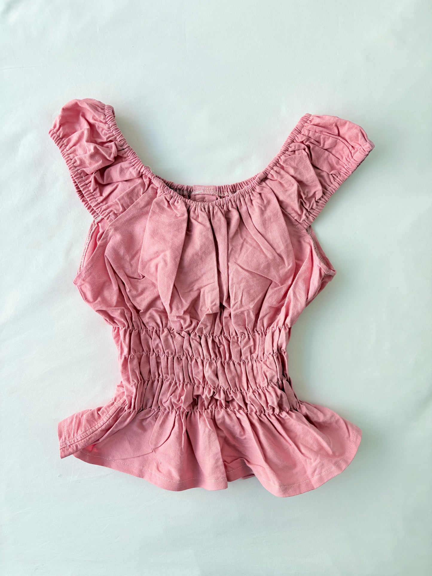 00’s Pink milkmaid top | Size 12
