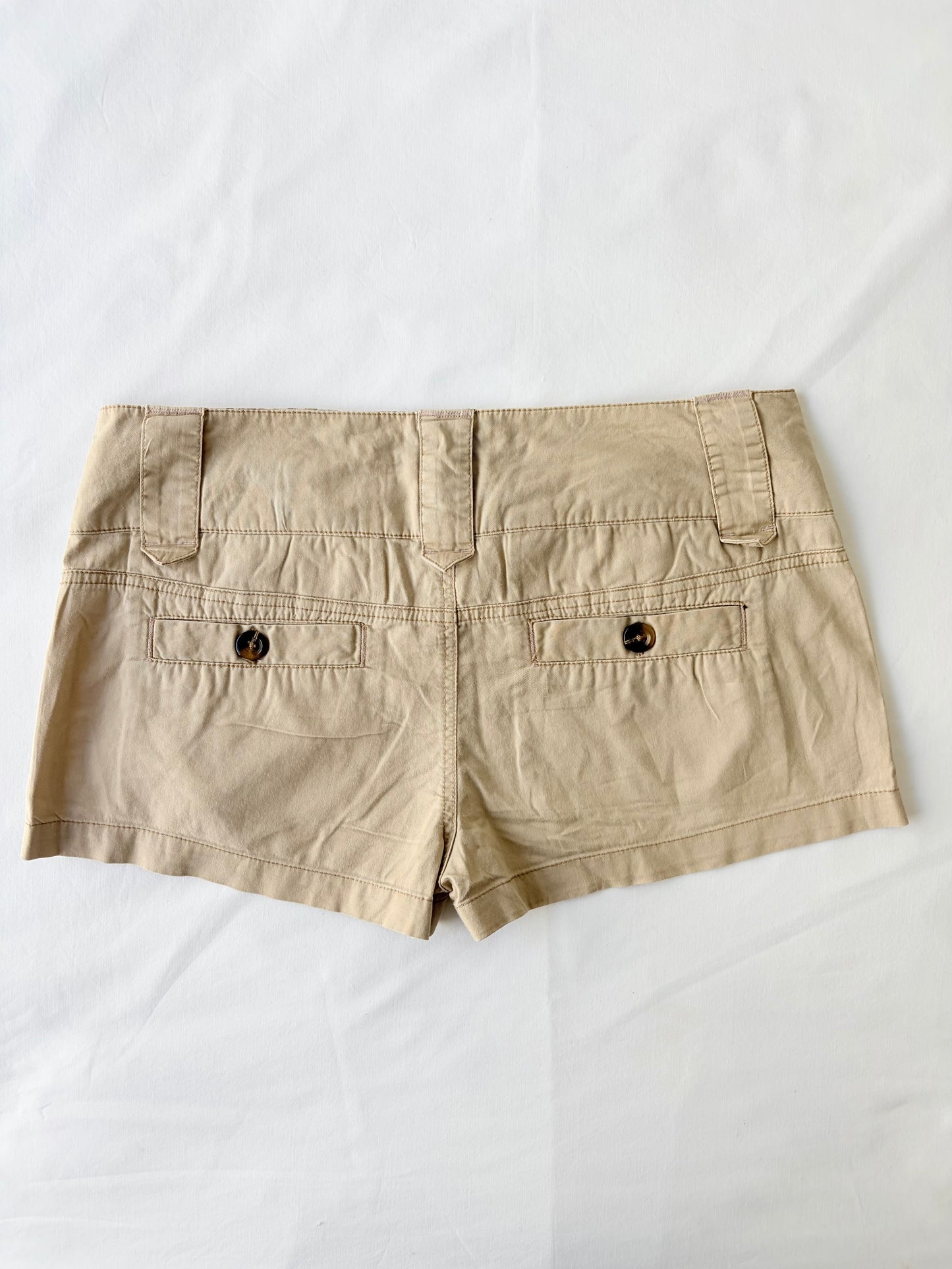 00’s Fire LA tan mini shorts | Size 10