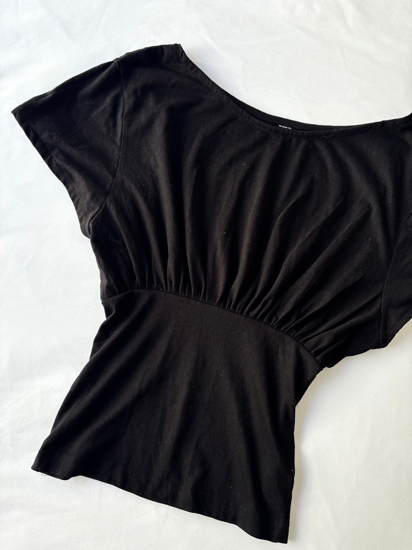 00’s Reworked black off the shoulder top | Size 8
