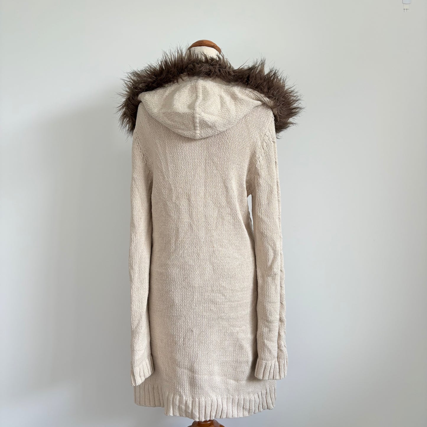 00’s Esprit fur trim longline cardigan | Size medium