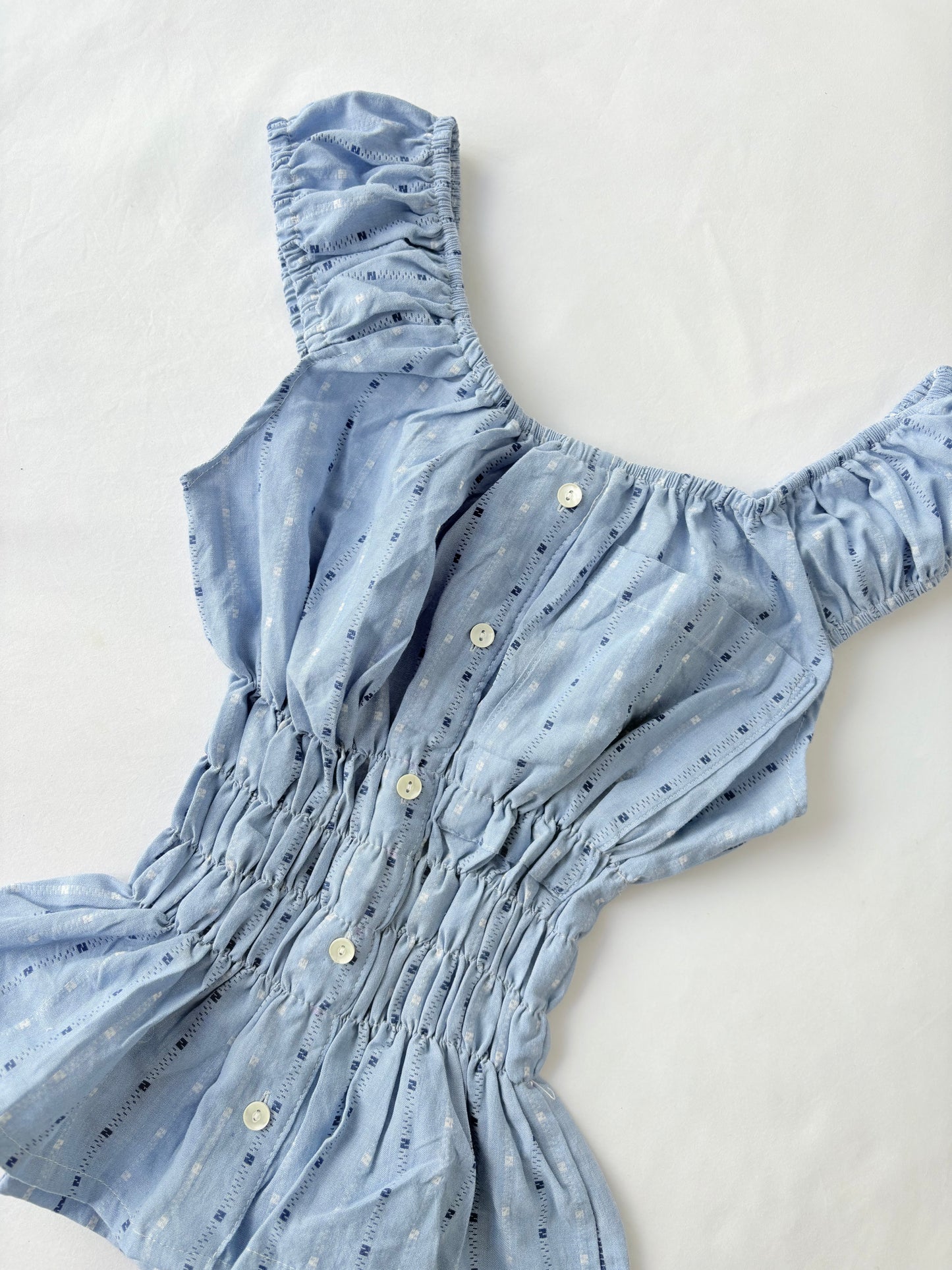 00’s Blue milkmaid top | Size 10